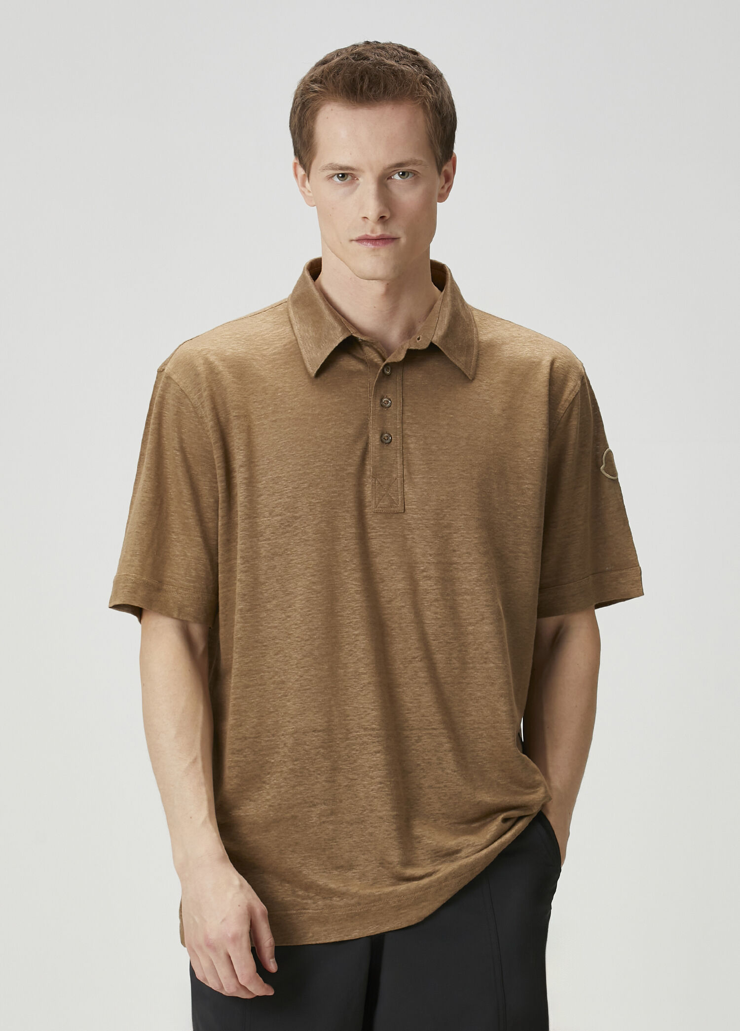 Taba Polo Yaka Keten T-shirt