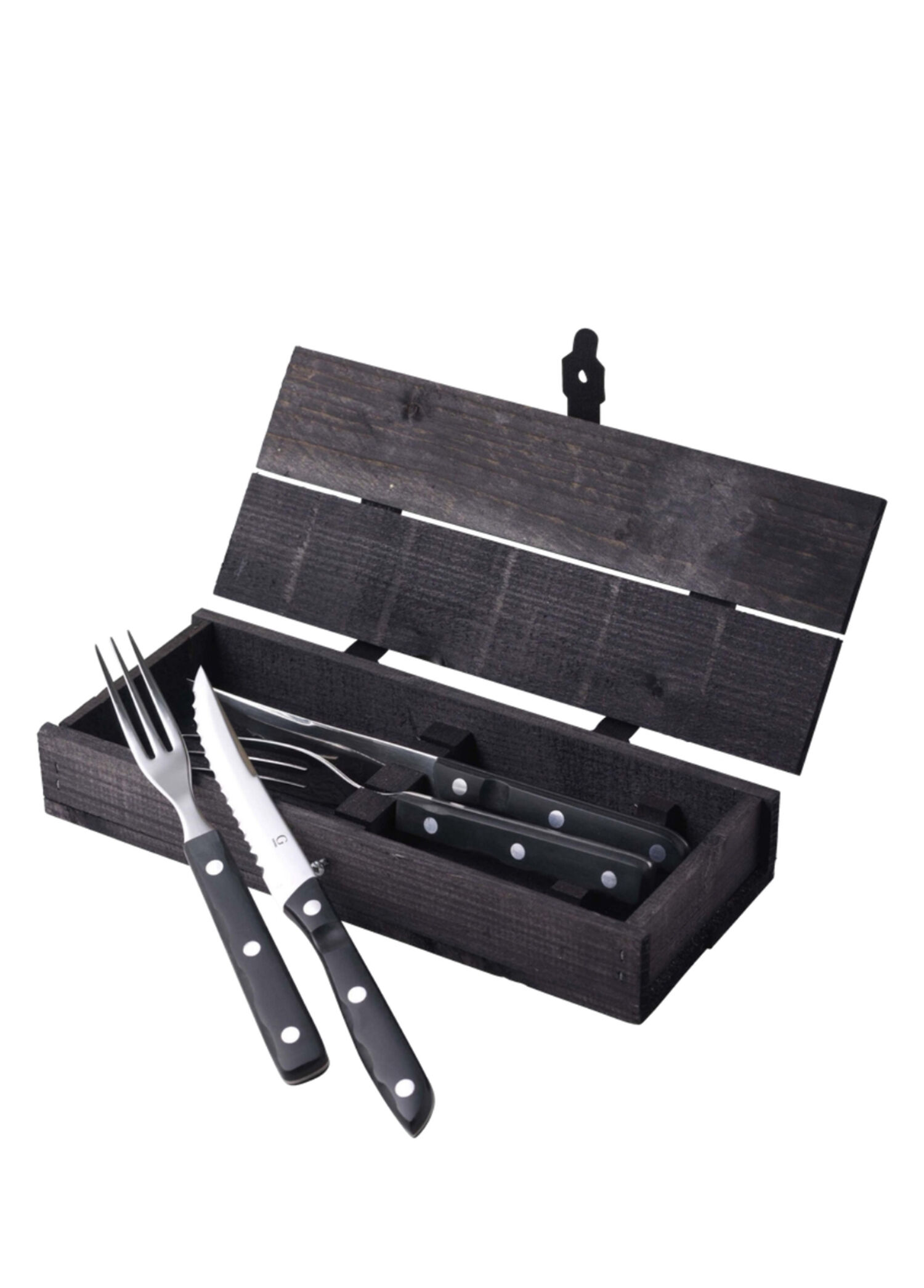 Old Farmer Black Steak 18/8 Paslanmaz Çelik 4 Parça Çatal Bıçak Takımı