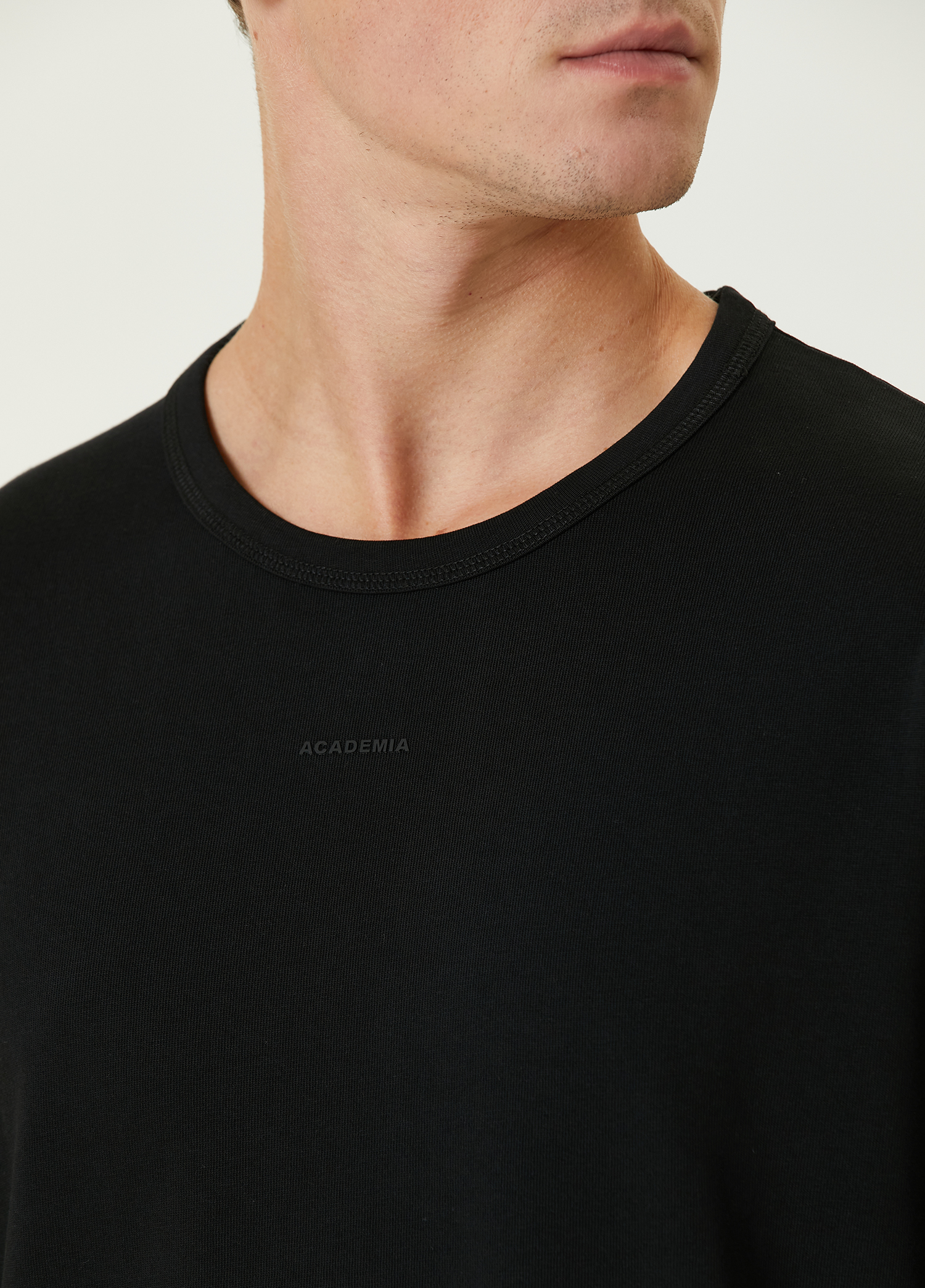 Siyah Logolu Oversize T-shirt_5