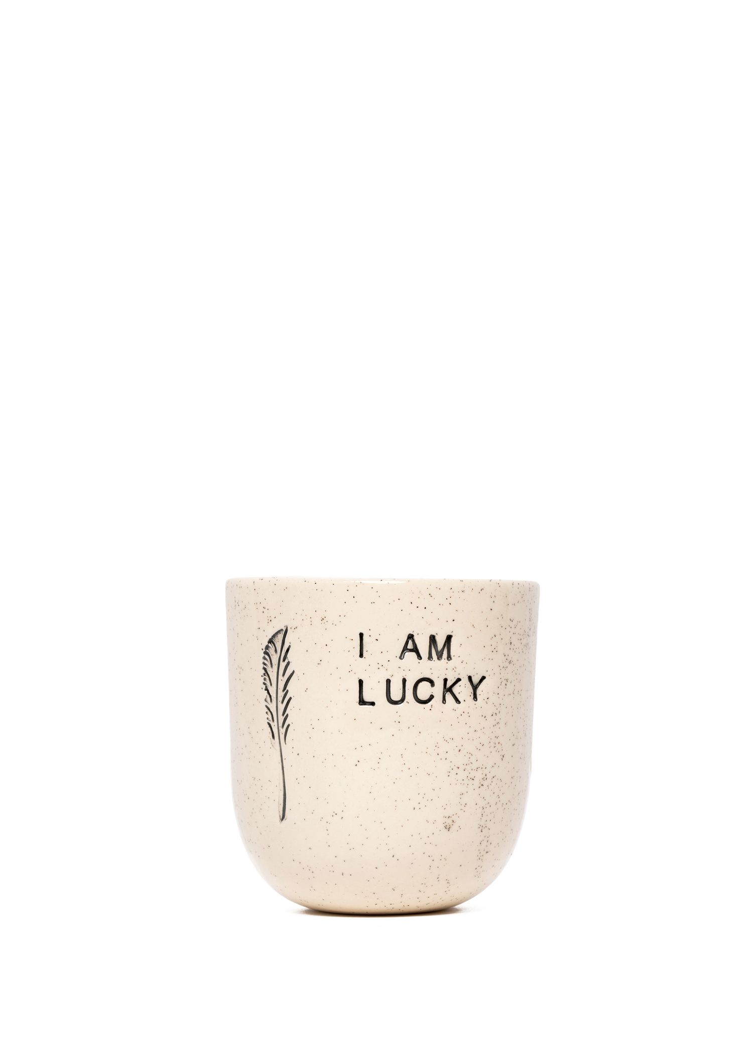 Handmade Seramik I Am Lucky Mood Mug