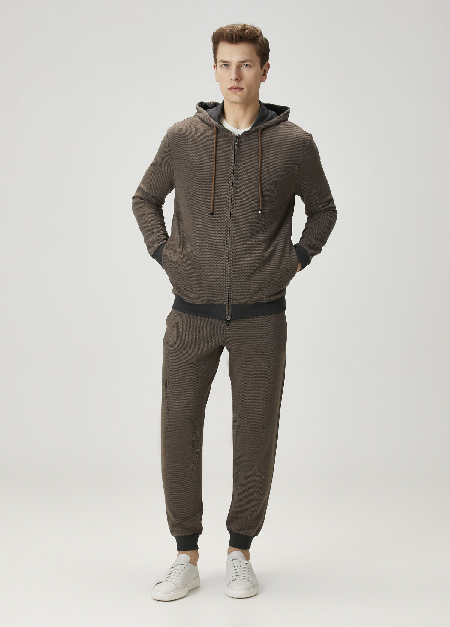 Kamel Beli Kordonlu Jogger Pantolon