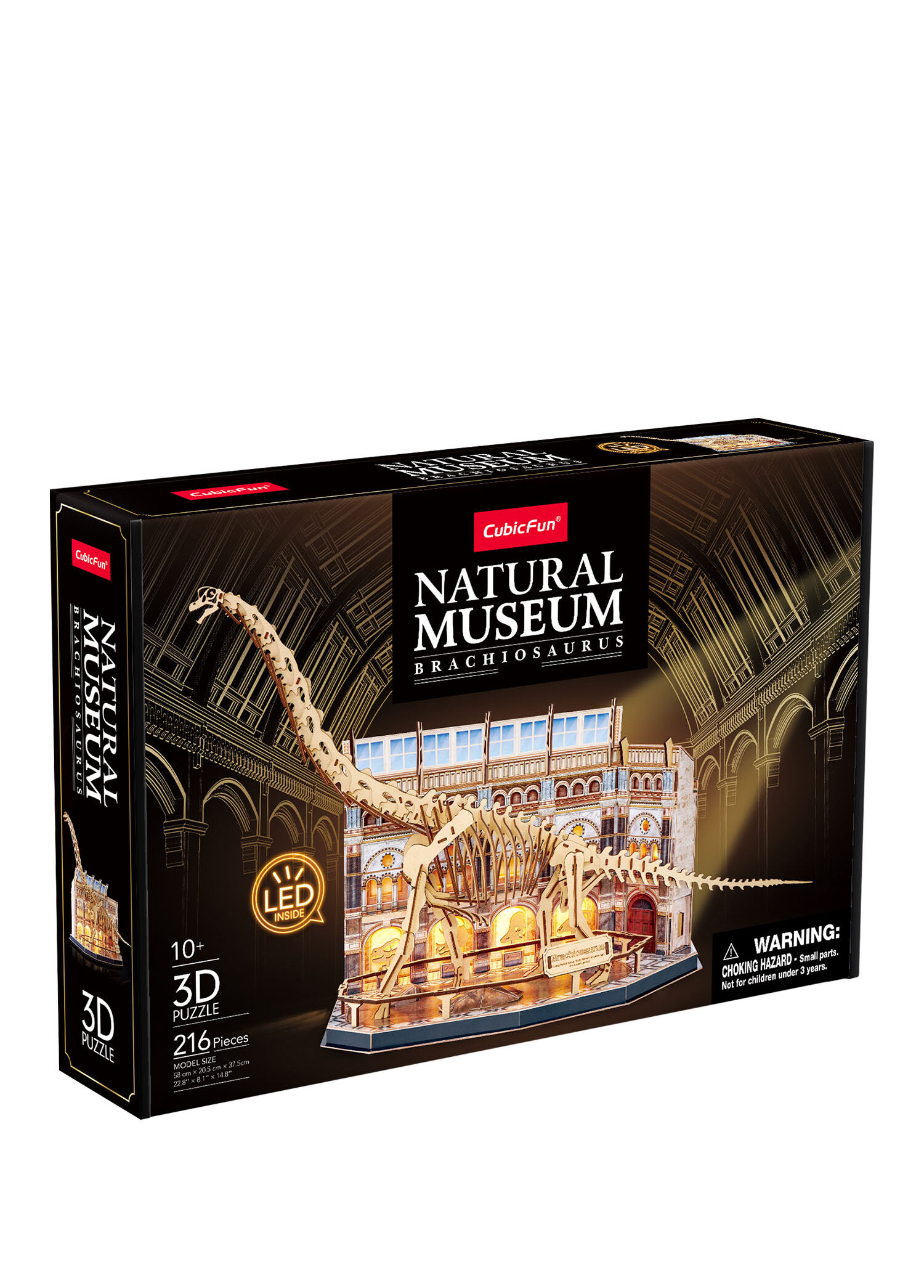 Cubic Fun - Natural Museum Brachiosaurus Led Işıklı 216 Parça 10+