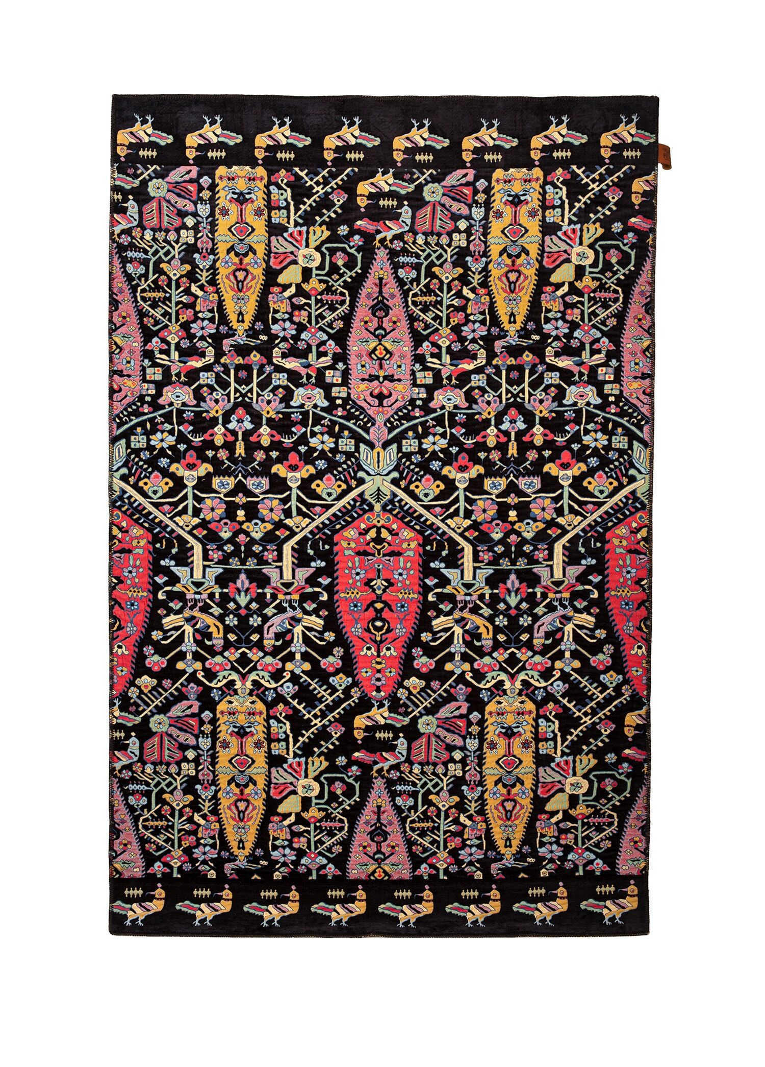 Gabbeh Siyah Halı 135x210 cm