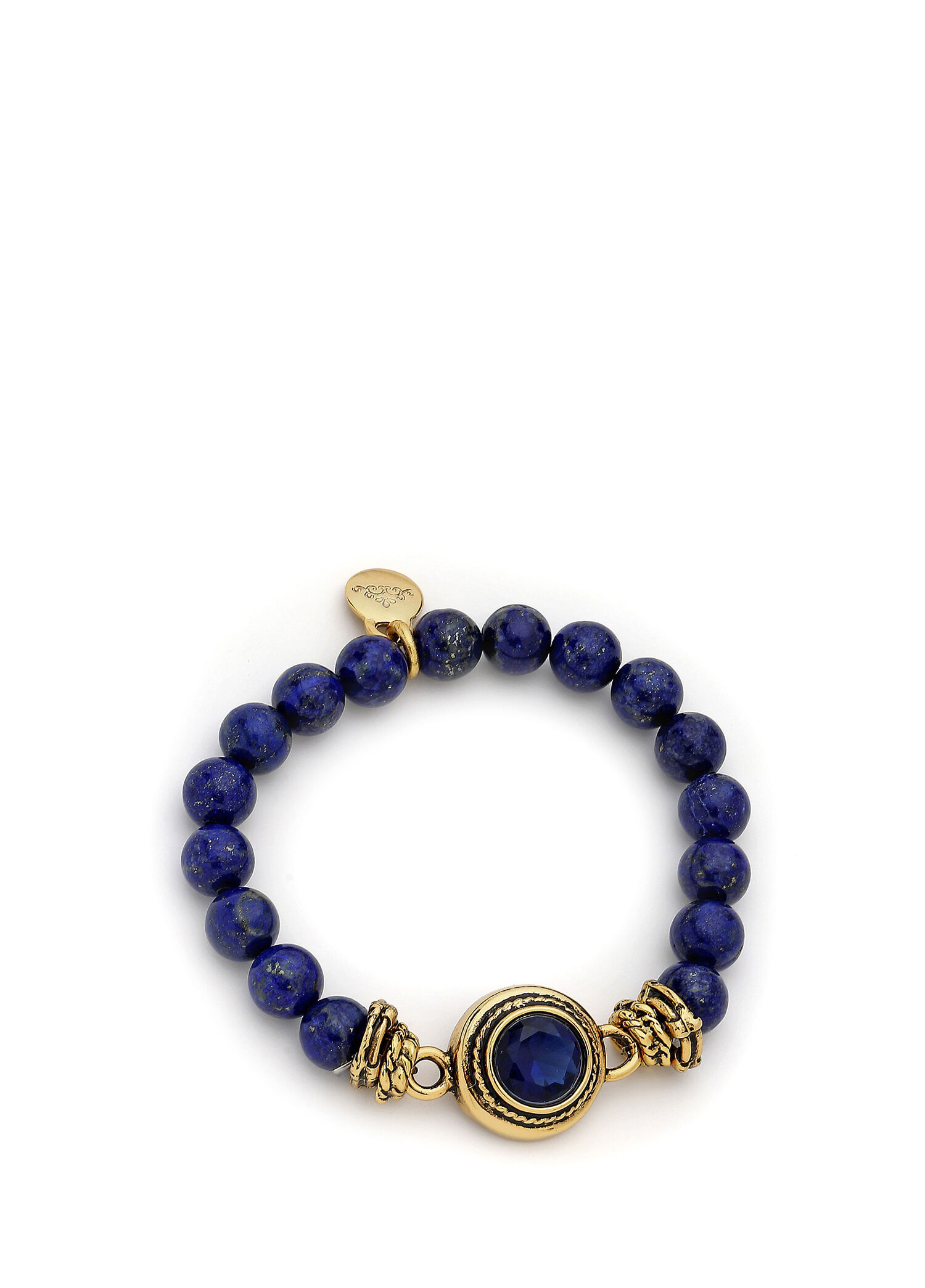 Horizon Zirkon Charm Lapis Altın Kaplama Kadın Bileklik