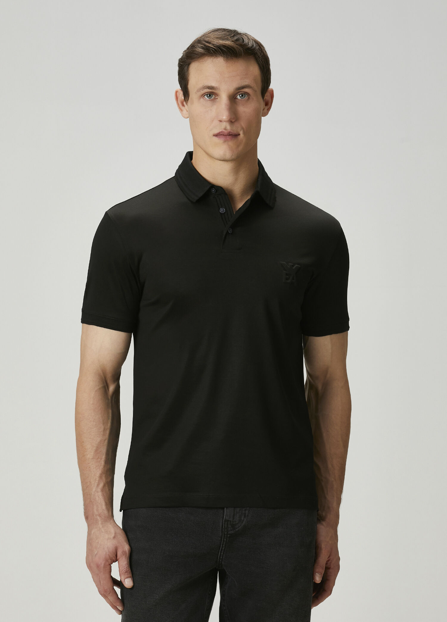 Siyah Polo Yaka T-shirt