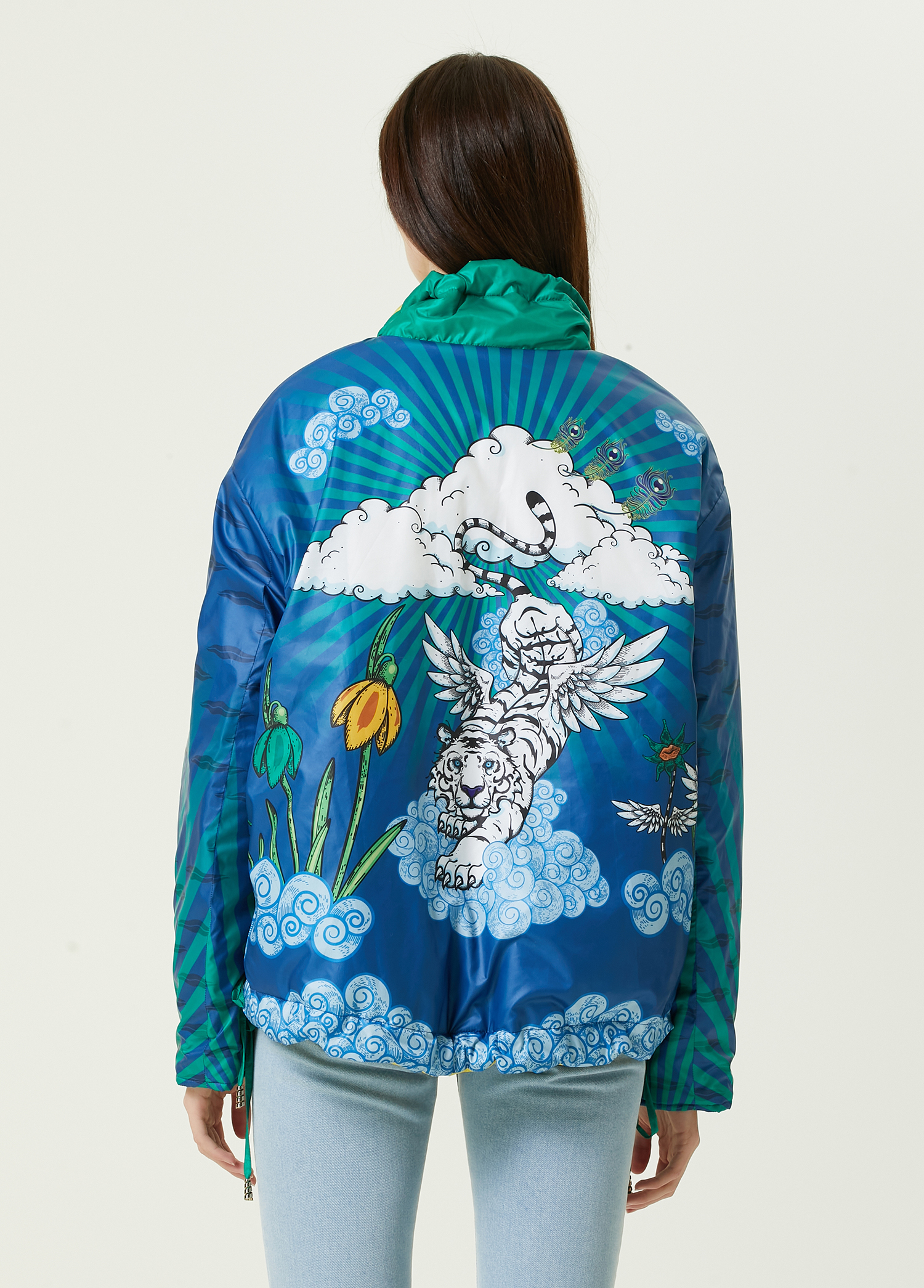 Beymen Ala Puffer Mavi Dik Yaka Desenli Mont. 5 Beymen Ala Puffer Mavi Dik Yaka Desenli Mont. 5