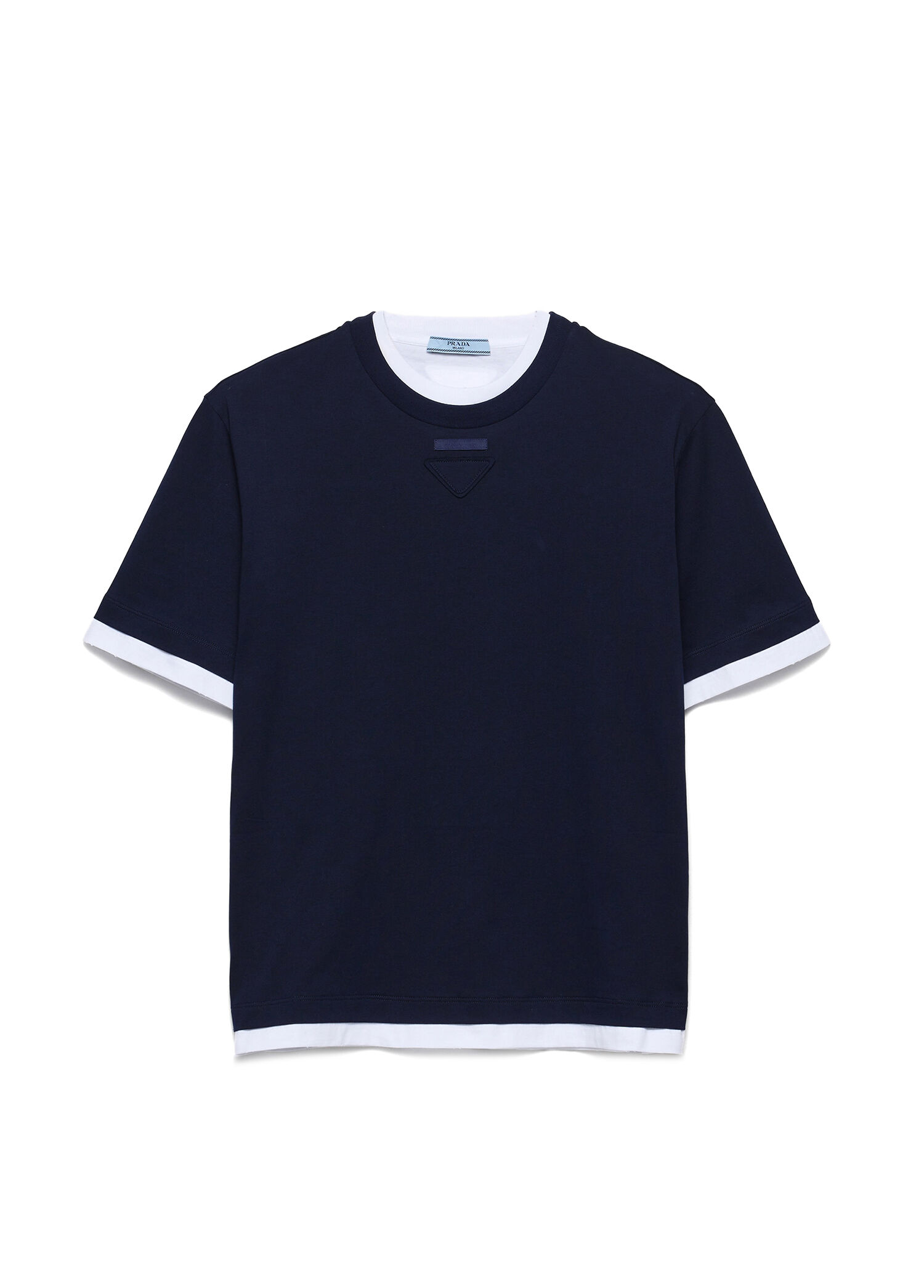 Mavi Pamuklu Jarse Kısa Kollu Kadın T-shirt