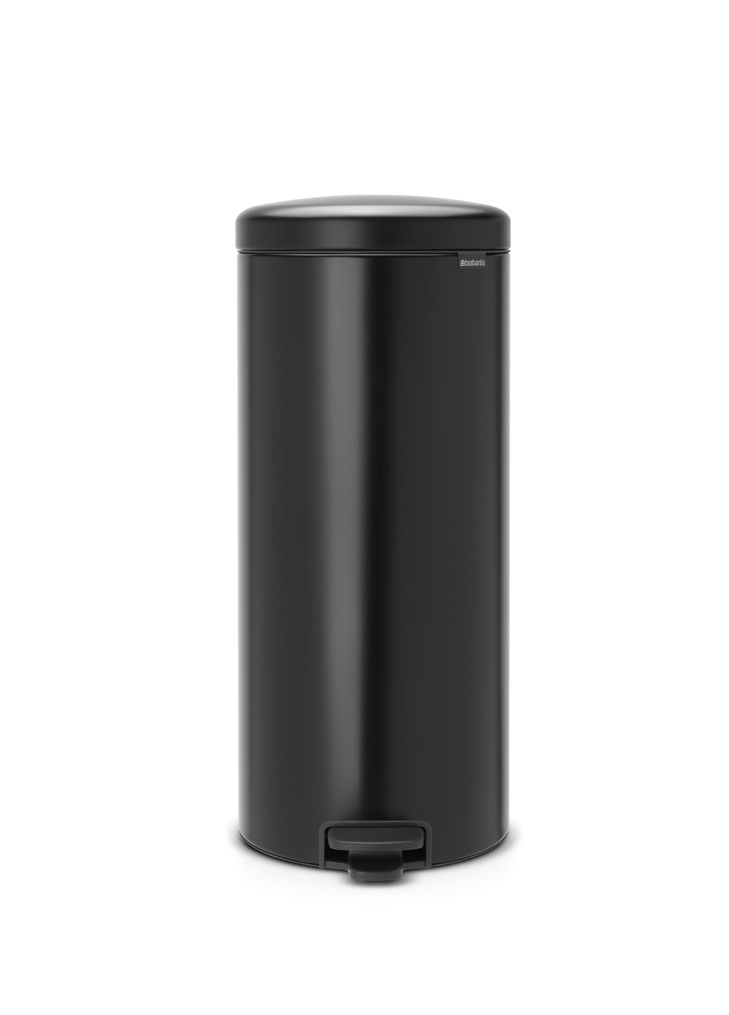 Newicon Matt Black Çelik Pedallı Mutfak Çöp Kovası 30 Lt