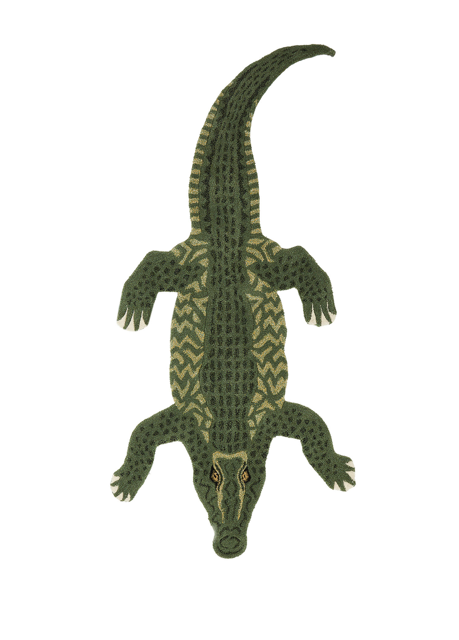 Coolio Timsah Figürlü Büyük Boy Yün Halı 193 x 898 cm
