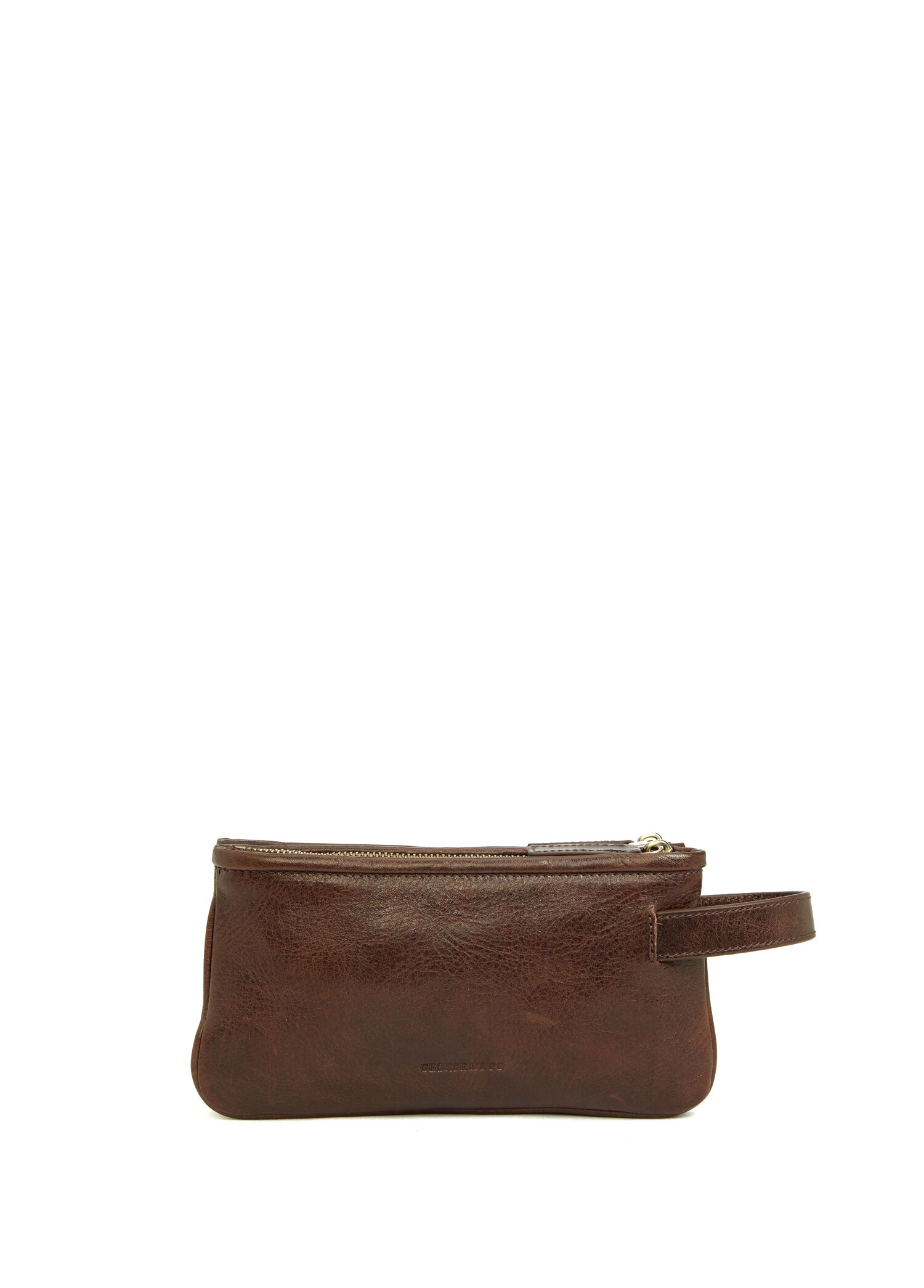 Kahverengi Erkek Deri Clutch