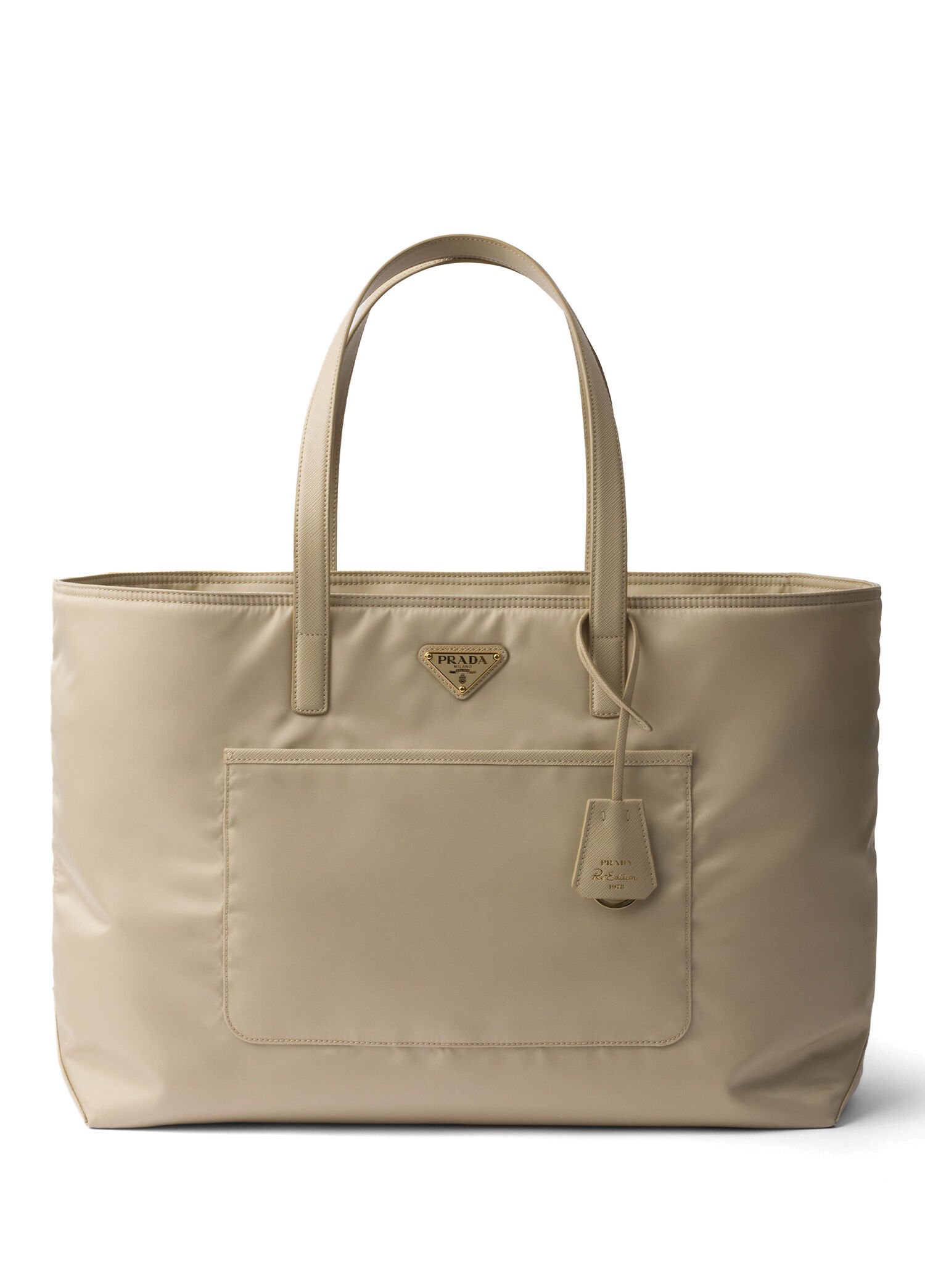 Re-Edition 1978 Re-Nylon ve Saffiano Deri Büyük Boy Tote Kadın El Çantası