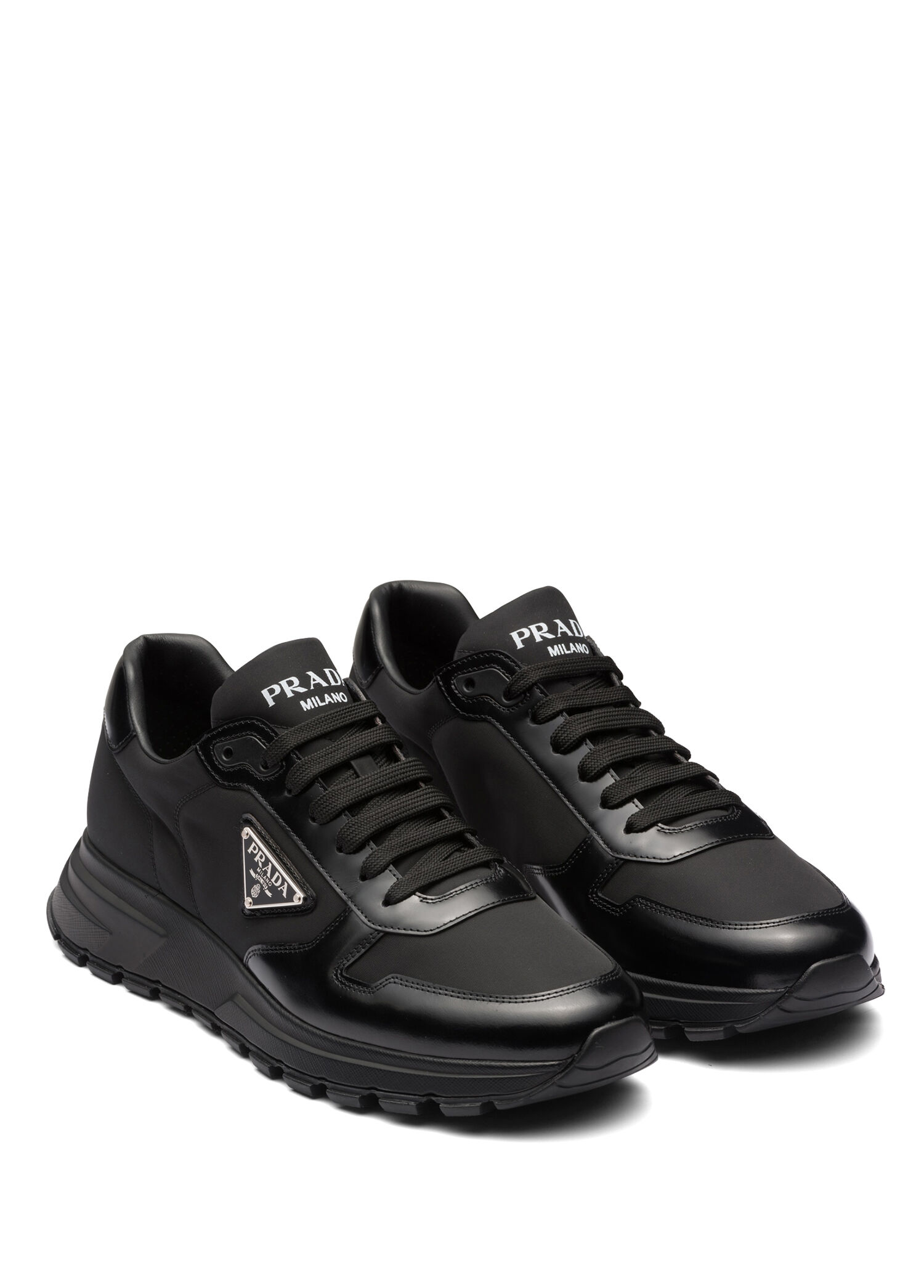 Prada Siyah Erkek Re-Nylon ve Deri Spor Ayakkabı 1377029 | Beymen