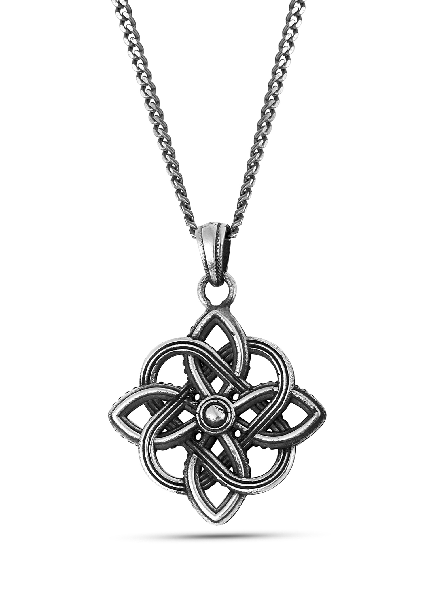 Celtic Knot Erkek Gümüş Kolye