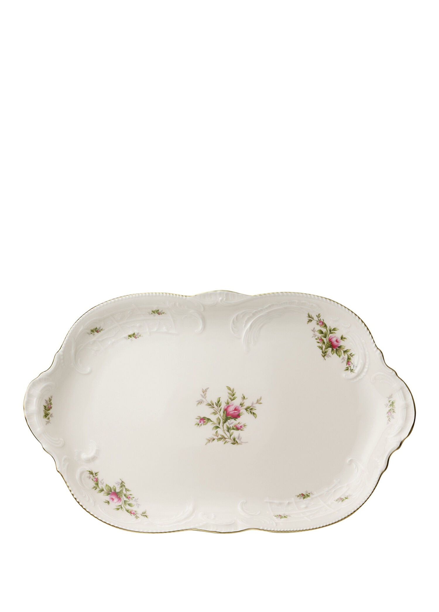 Sanssouci Elfenbein Ramona Porselen Oval Servis Tabağı 38 cm