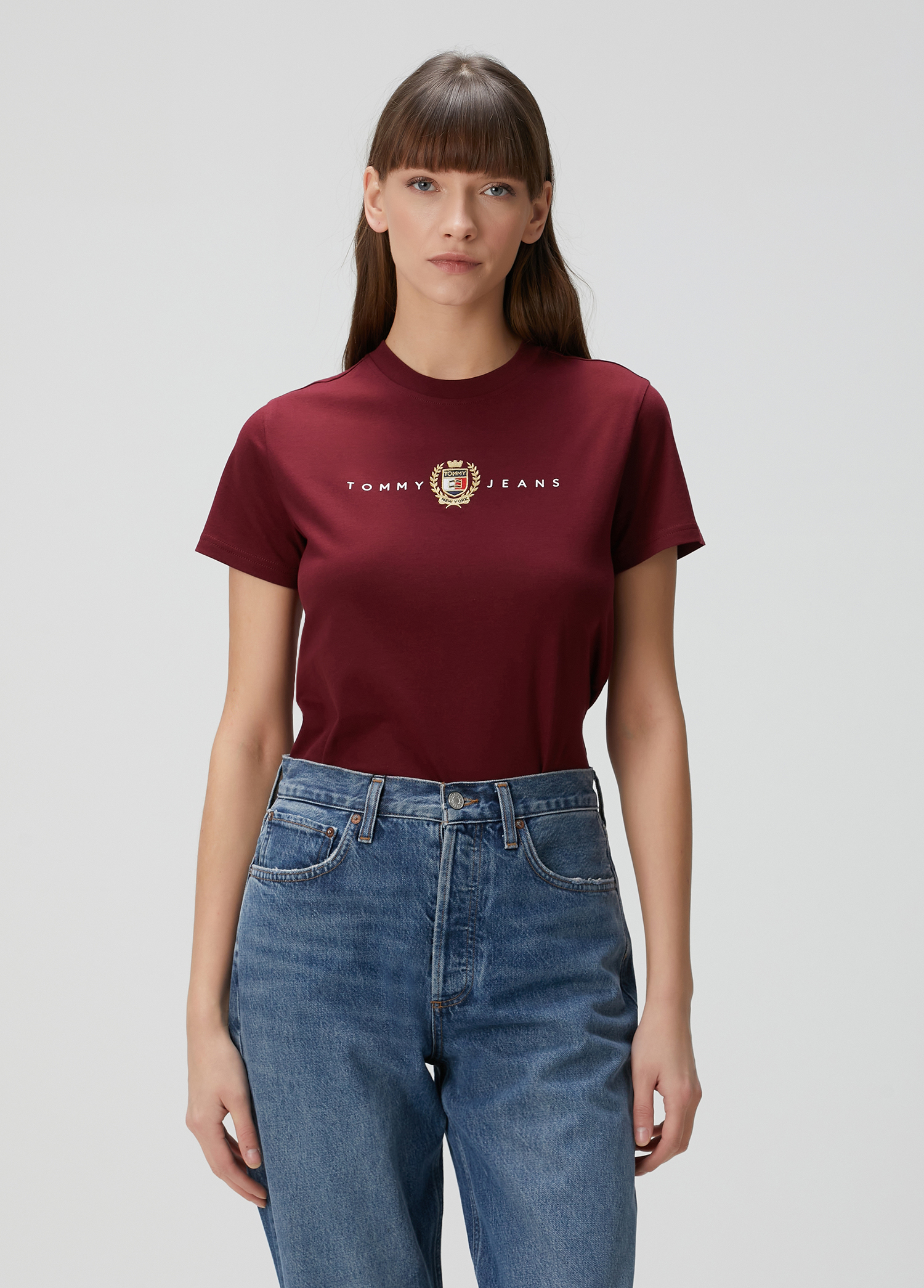 Crest Linear Bordo T-shirt