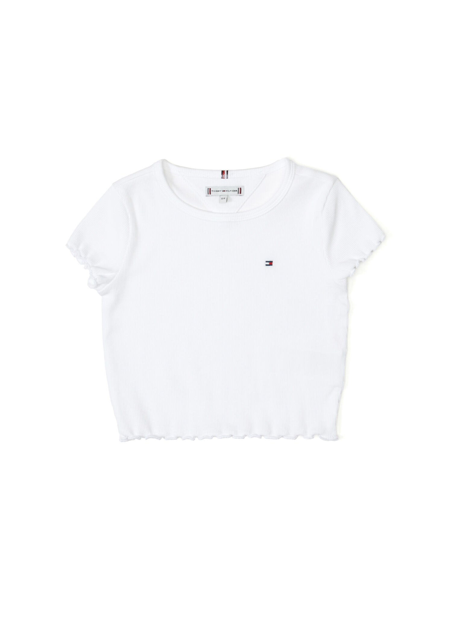 Beyaz Ribli Kız Çocuk T-shirt