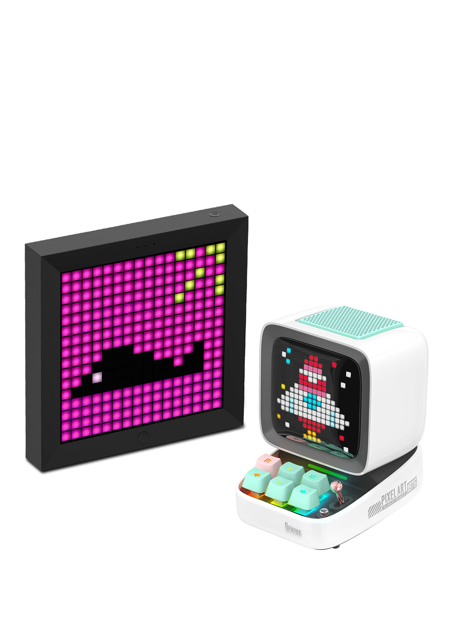 Ditoo Pro Beyaz Bluetooth Hoparlör ve Pixoo Led Ekran Seti