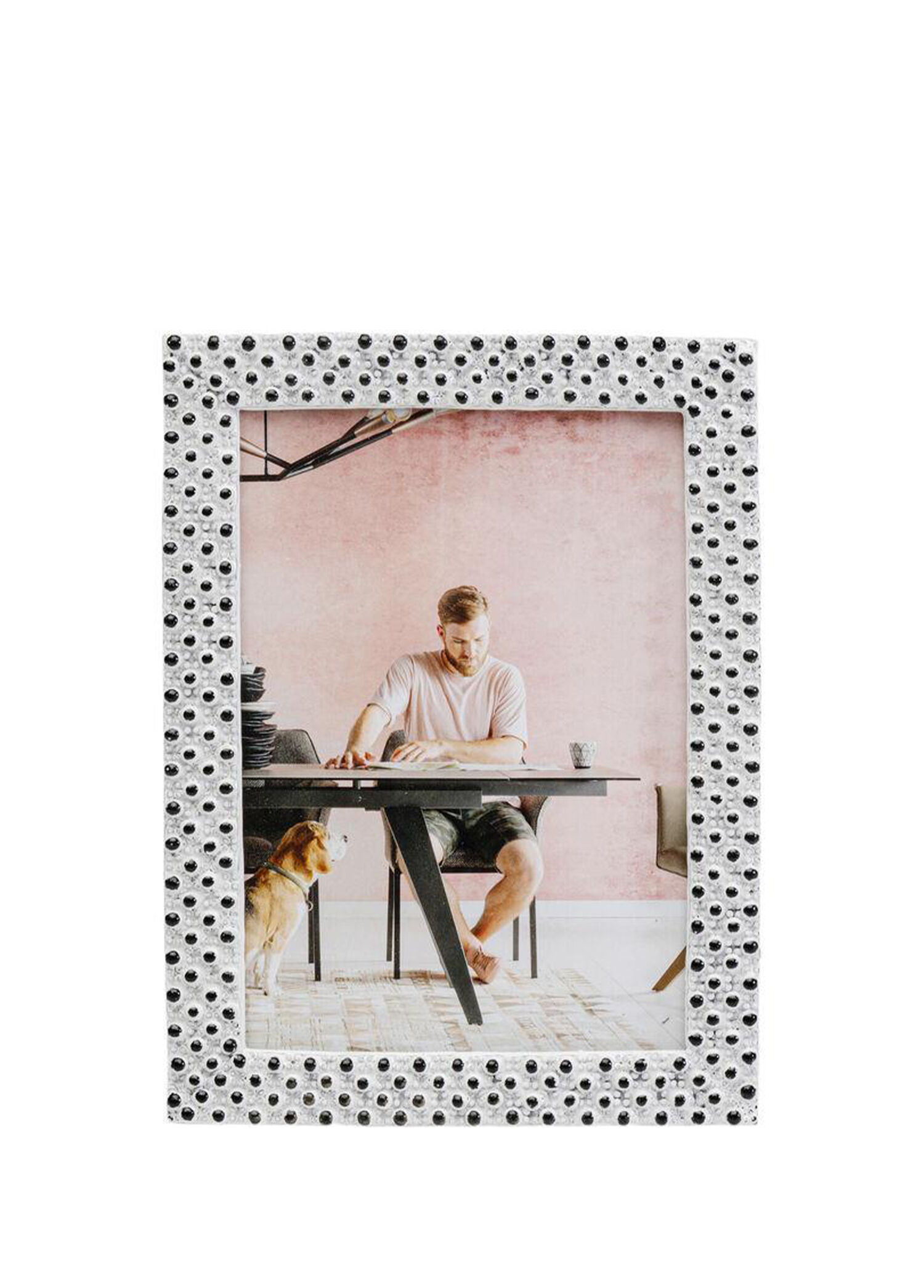 Lina Desenli Beyaz Fotoğraf Çerçevesi 13x18 cm