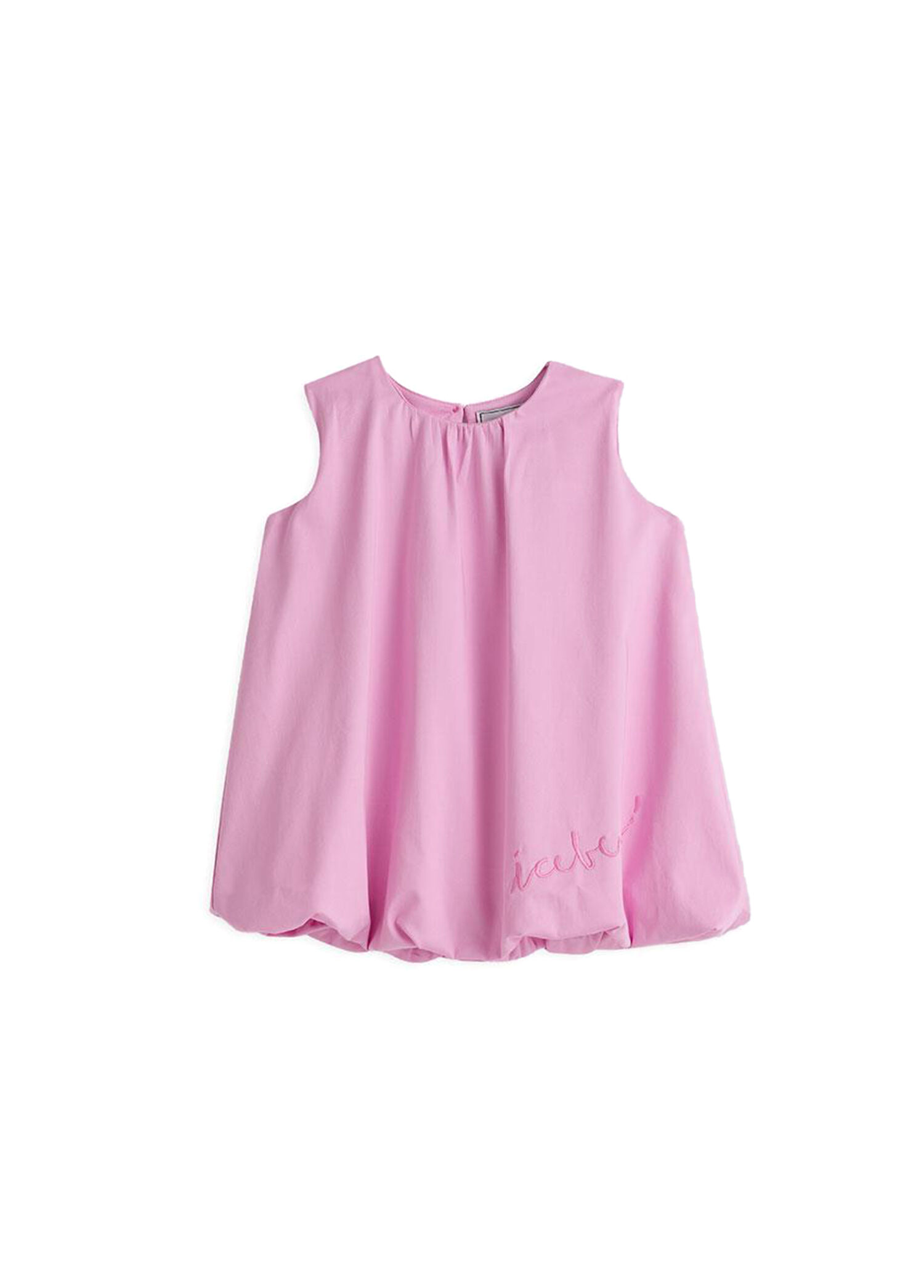Pembe Sıfır Kol Kız Bebek Elbise