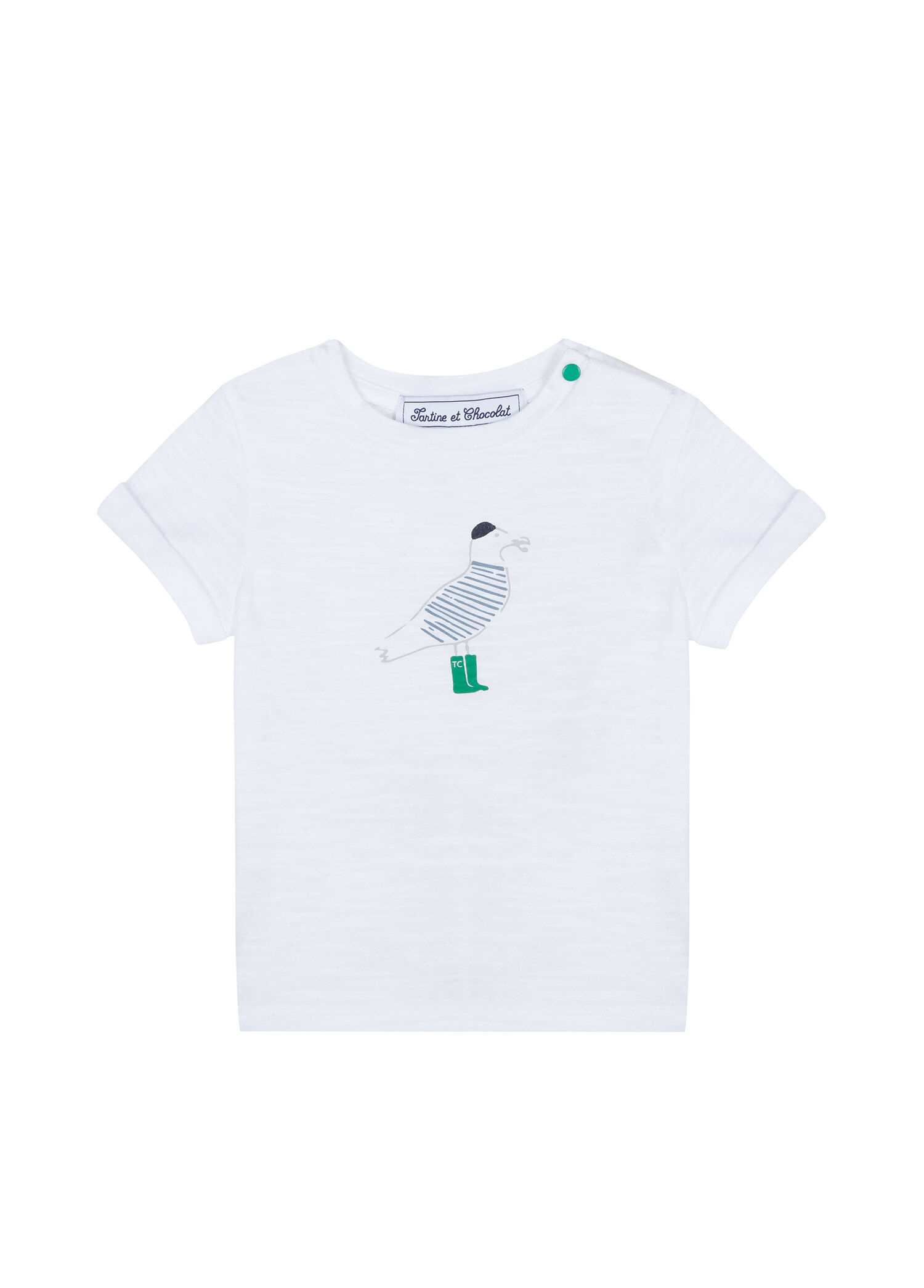 Beyaz Kısa Kollu Erkek Çocuk T-Shirt