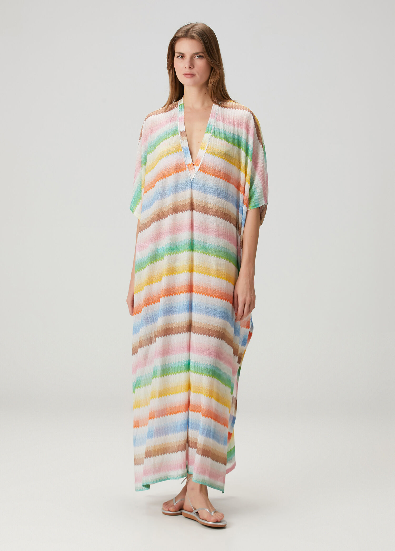 Zikzak Desenli Kaftan