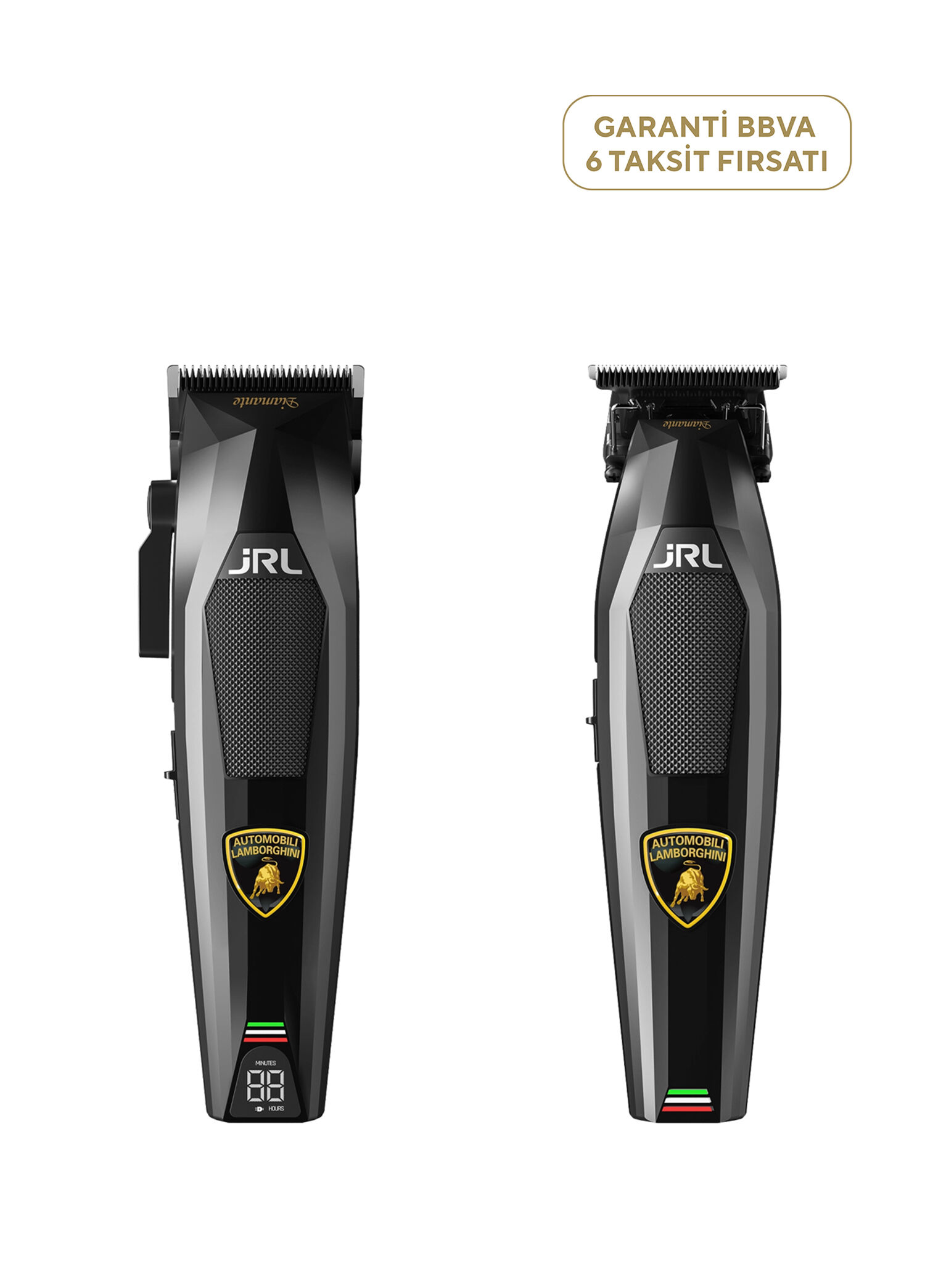 Lamborghini Diamante Siyah Saç Kesim + Saç Çizim Makinesi