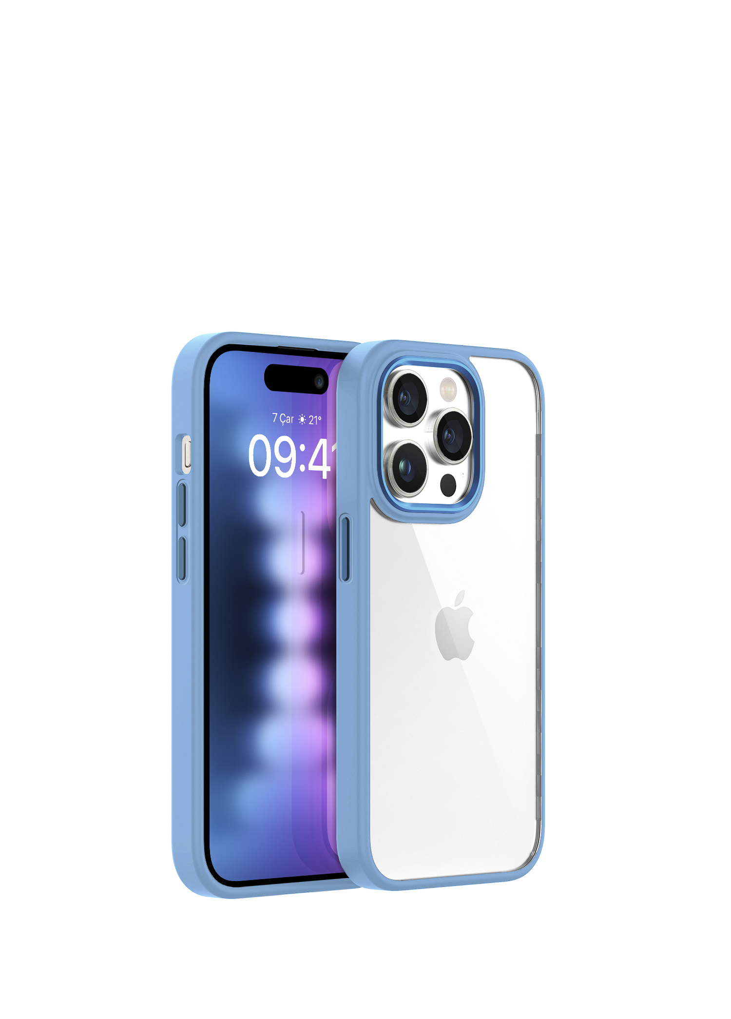 iPhone 15 Pro Max New Air Bumper Sierra Blue Plastik Kılıf