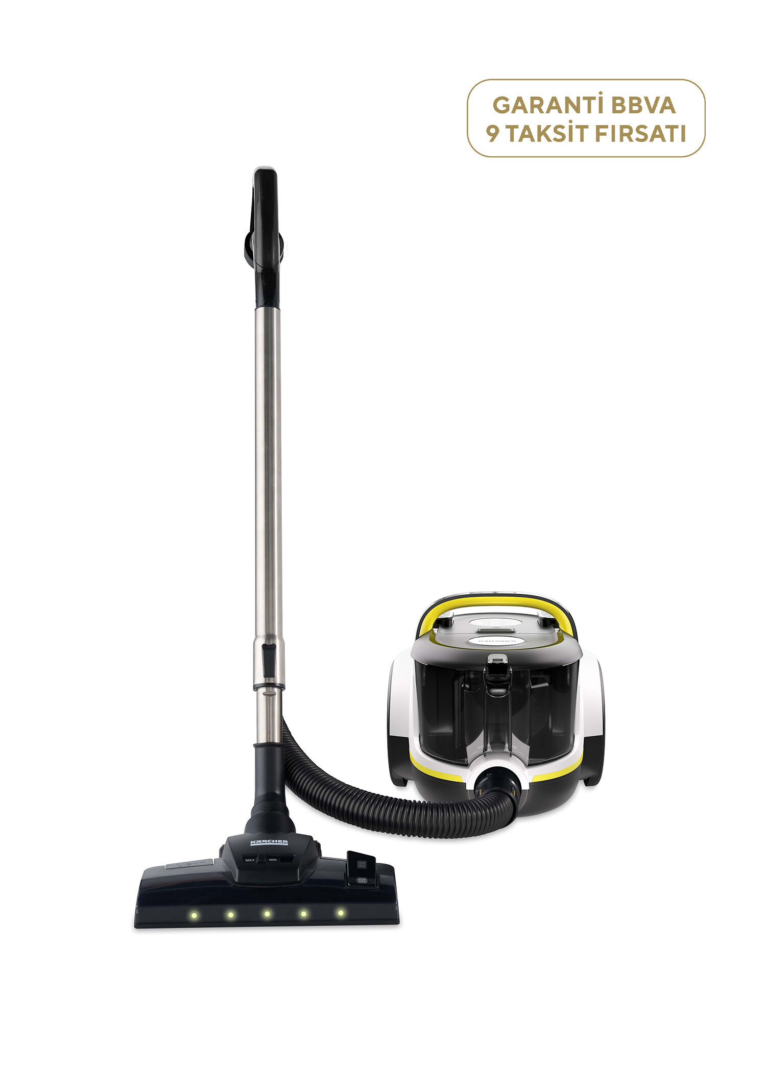 VCC 6 CycloneX DualControl B&W Toz Torbasız Turbo ve LED Başlıklı Elektrikli Süpürge