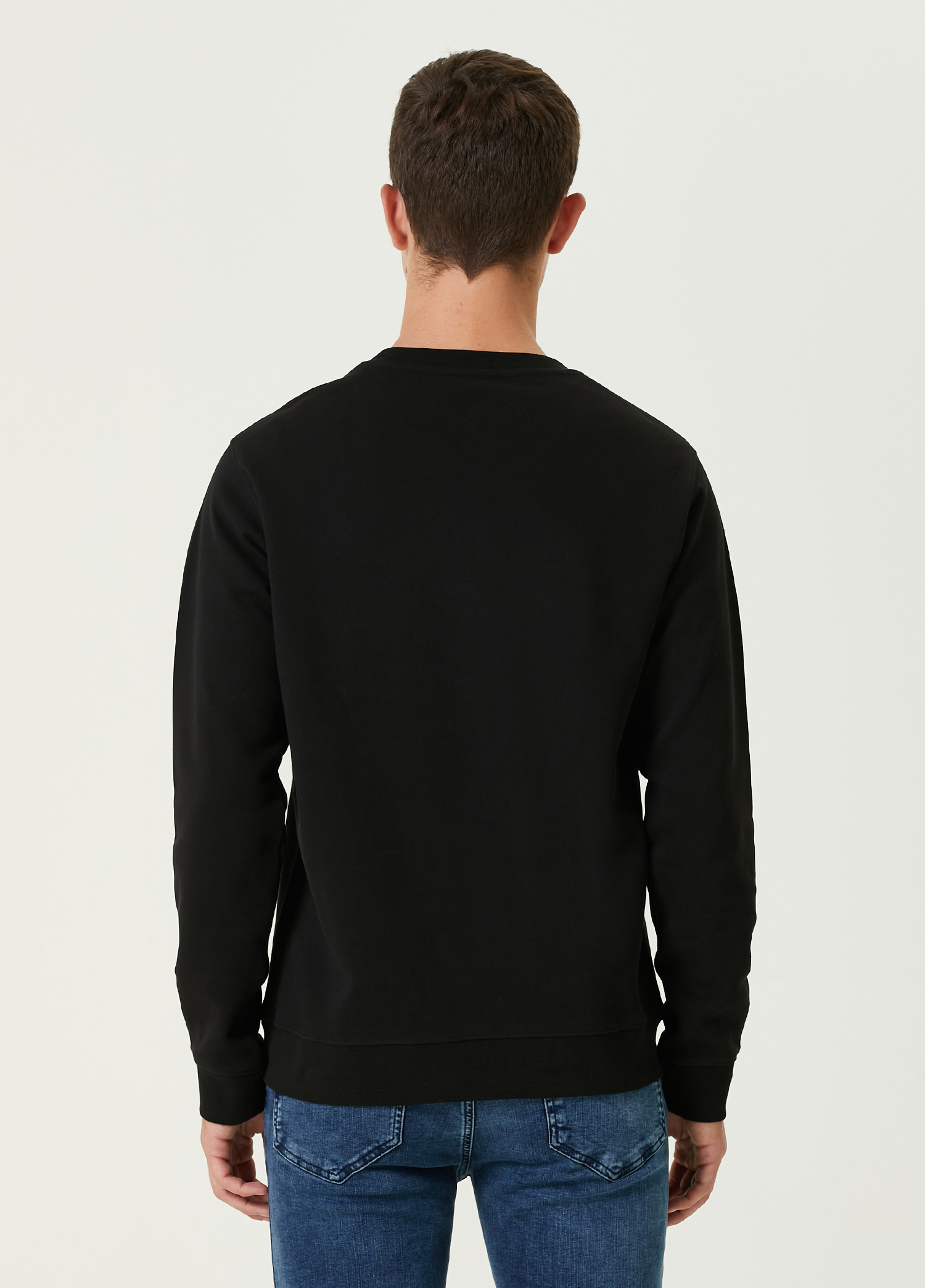 Siyah Karalama Kuş Enjeksiyonlu Pike T-shirt_3
