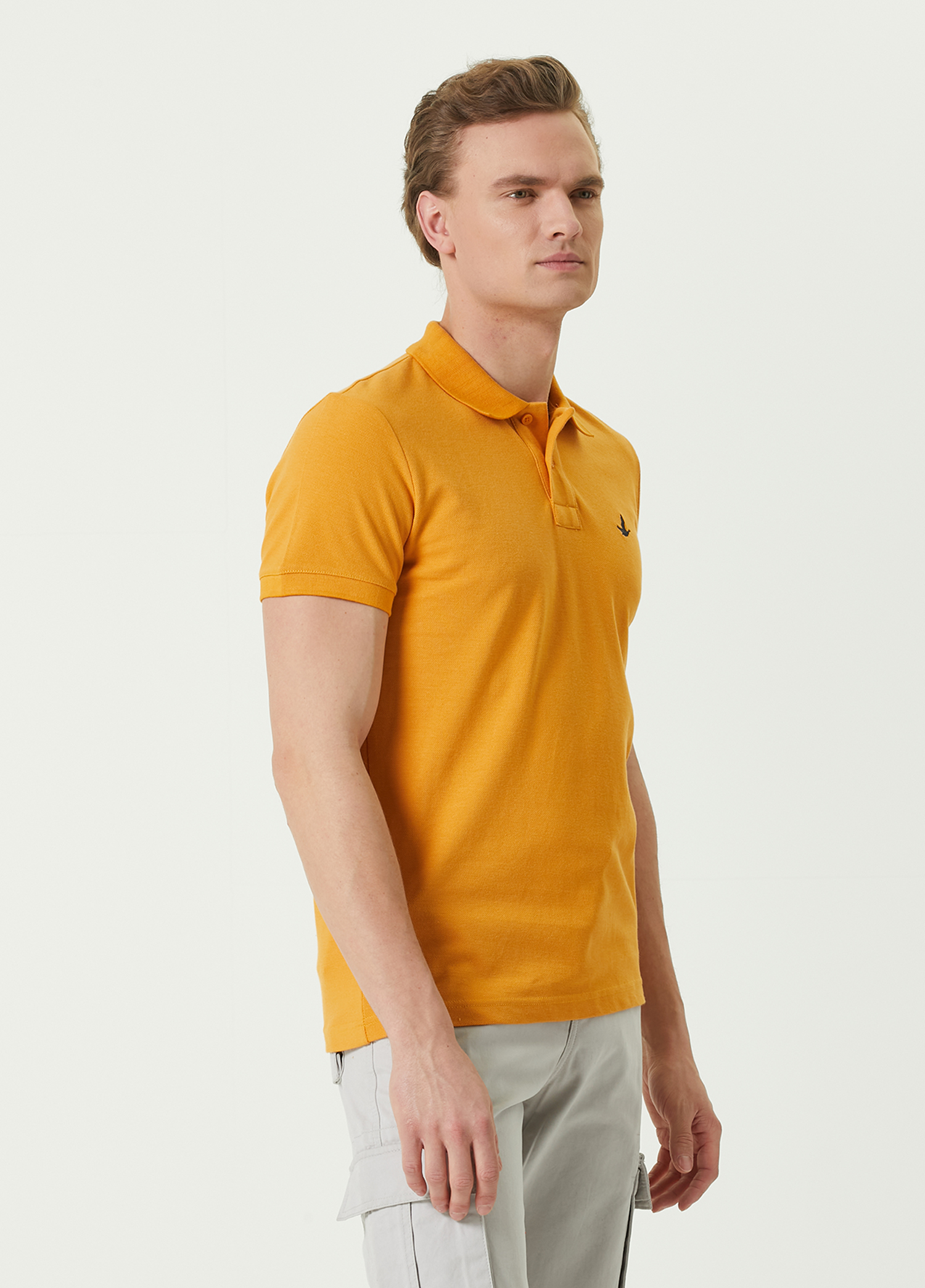 Slim Fit Hardal Polo Yaka T-shirt_2