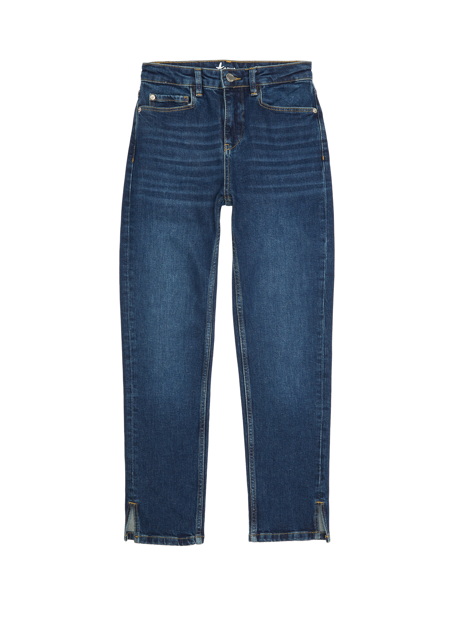 Slim Straight Fit Koyu Mavi Jean Pantolon_5