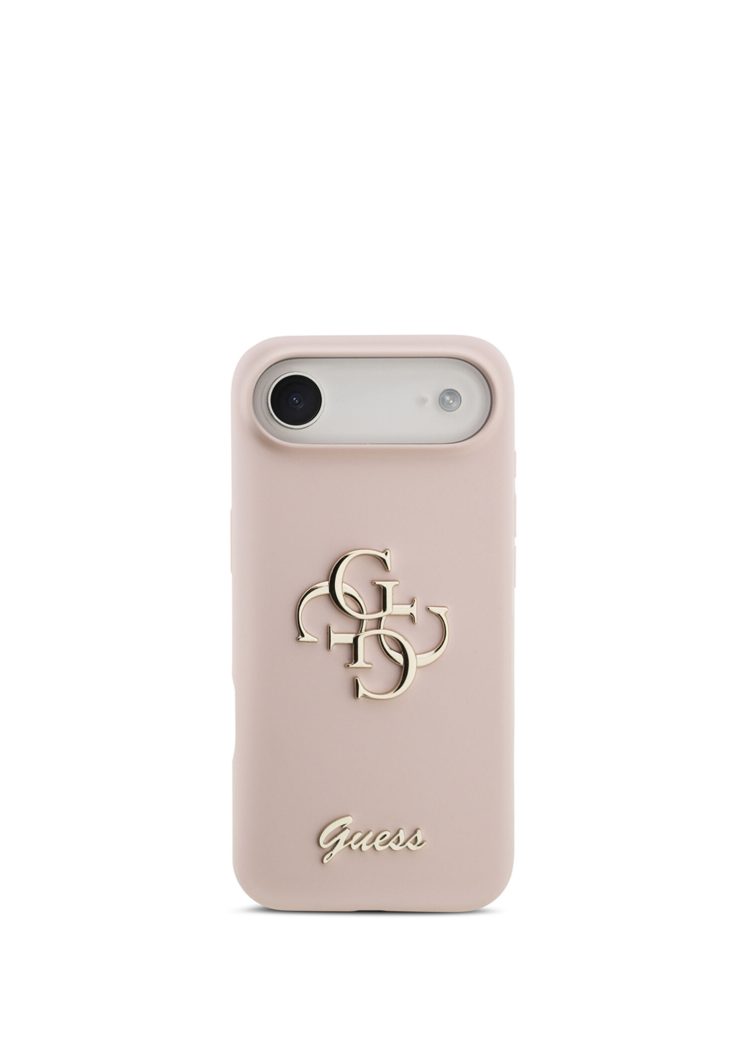 Guess - iPhone 17 Air Grained Yazı Logolu Telefon Kılıfı - Pembe