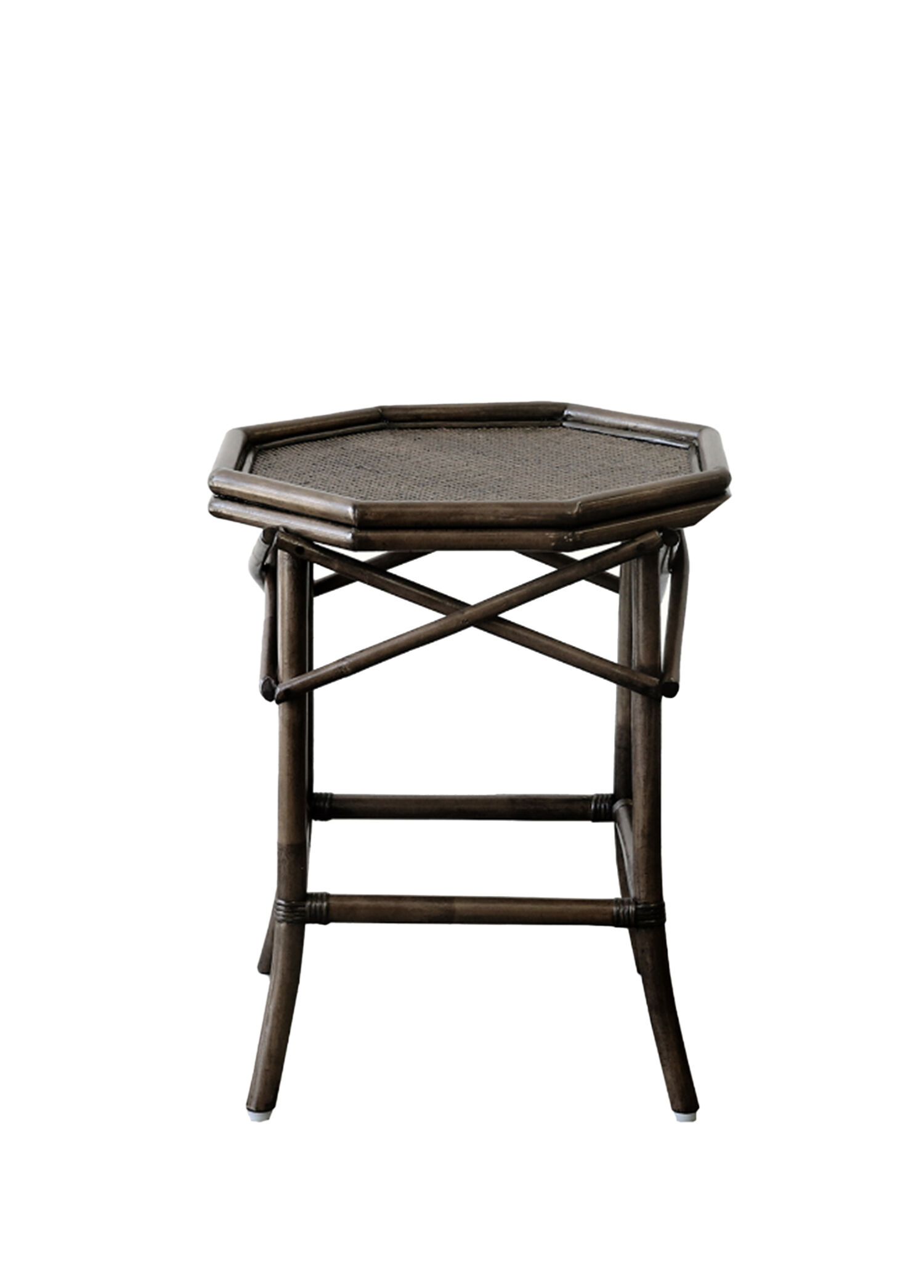 Classy Koyu Kahverengi Rattan Sehpa