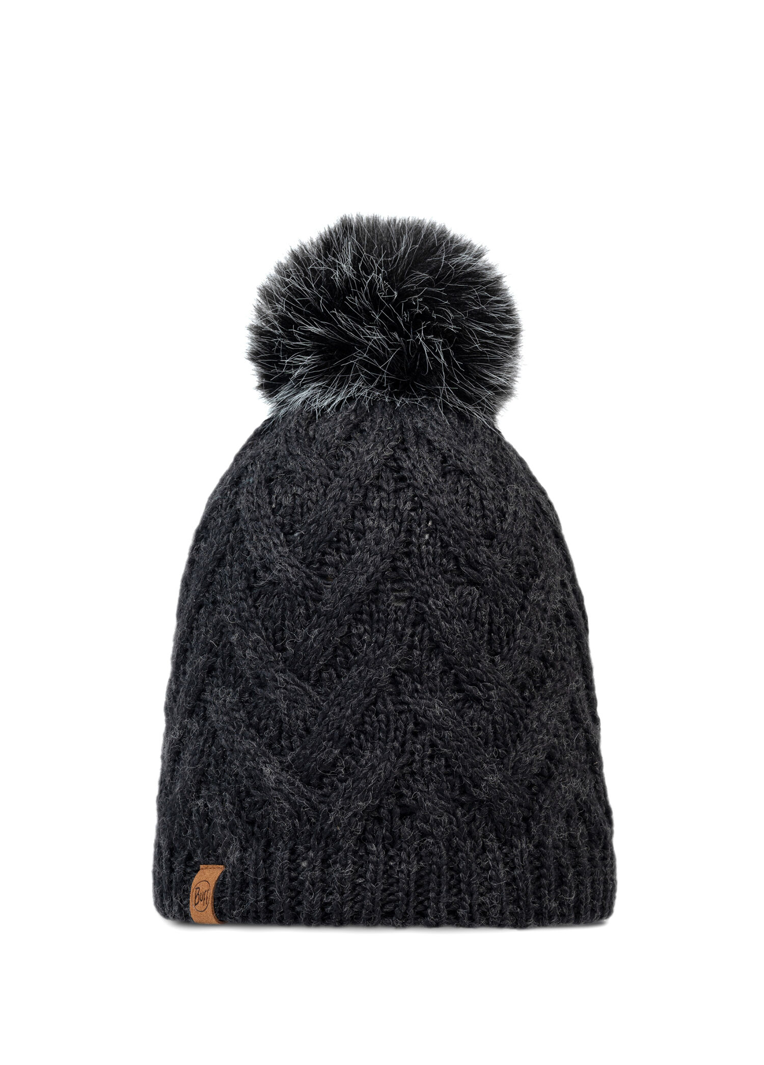 Knitted & Fleece Band Caryn Graphite Akrilik Unisex Bere