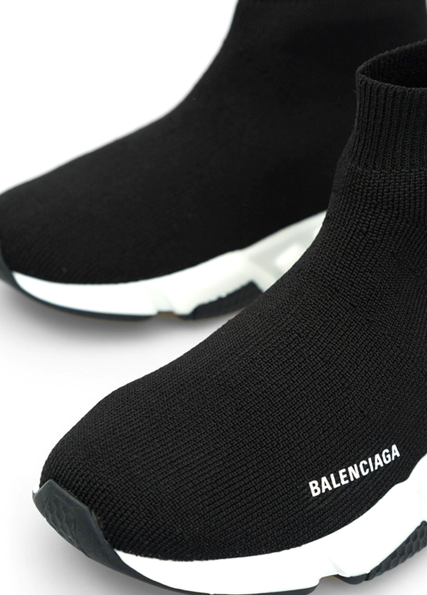 Balenciaga - Speed Siyah Beyaz Çocuk Sneaker - Siyah-Beyaz