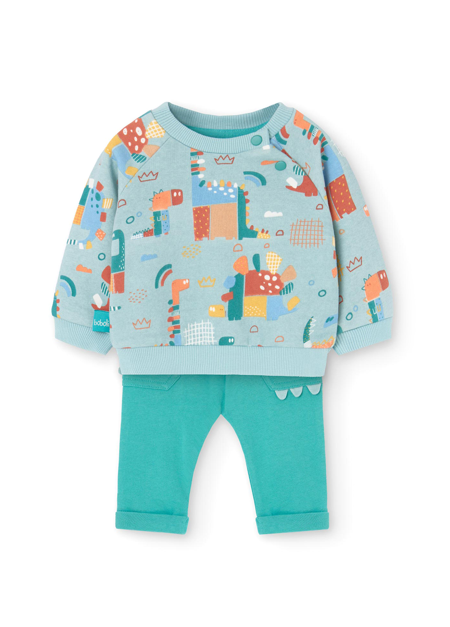 Uzun Kollu Sweatshirt ve Pantolon Erkek Bebek 2'li Set