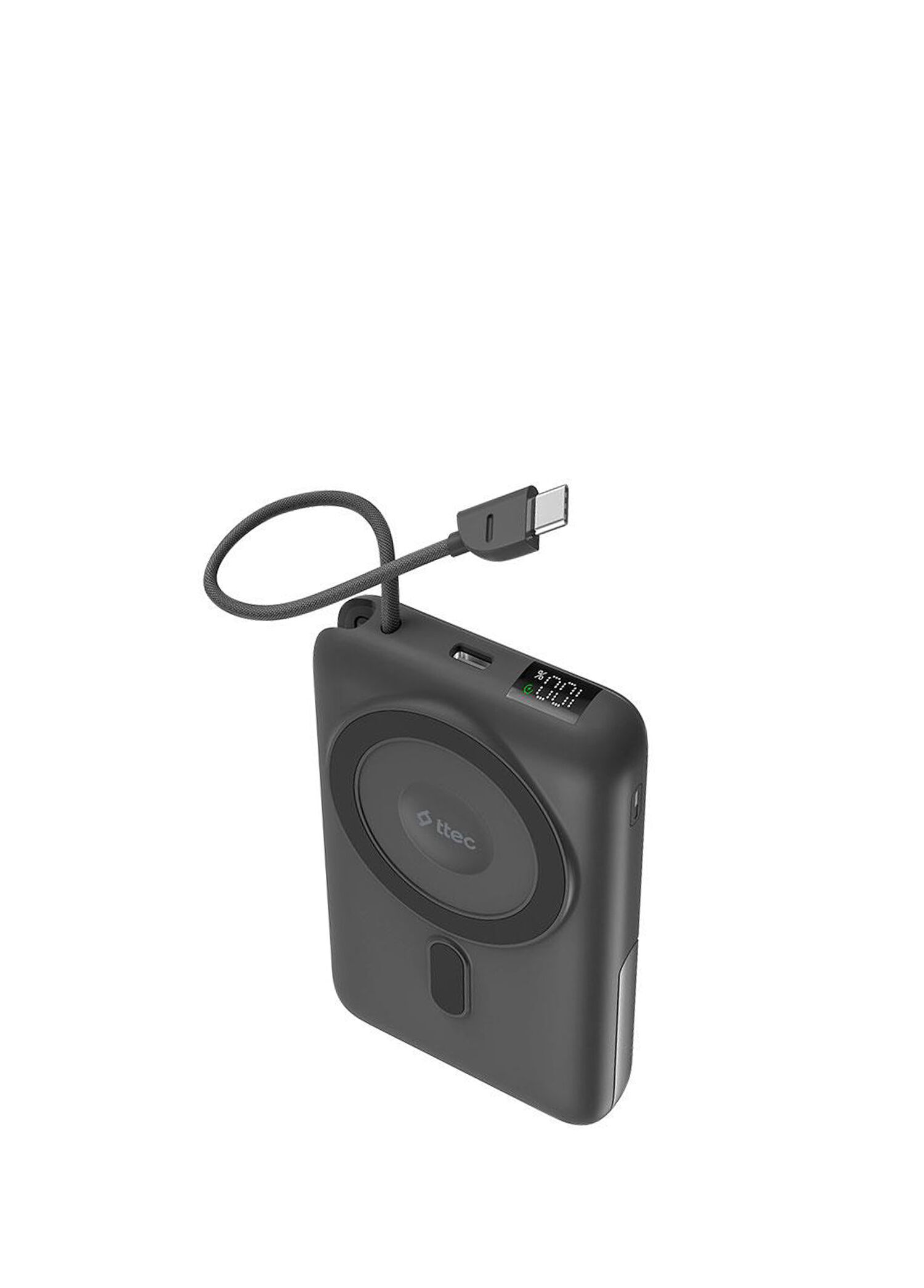 ReCharger M LCD 10.000mAh MagSafe Uyumlu PD 20W USB-C Dahili Kablolu Stantlı Taşınabilir Powerbank