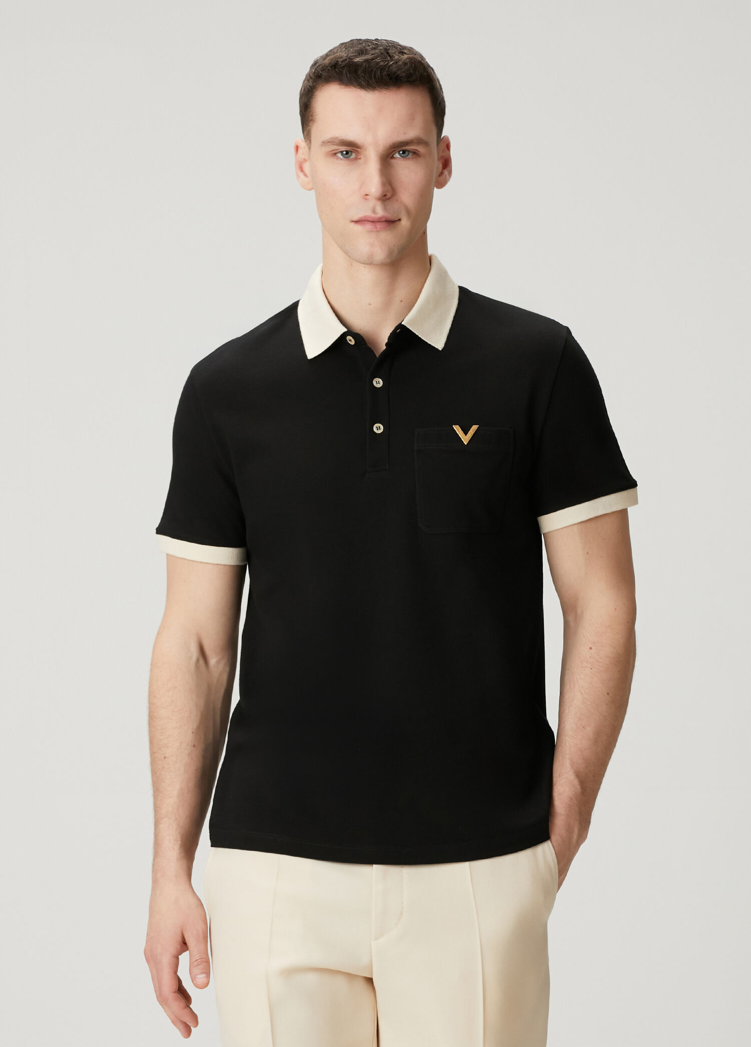 Regular Fit Siyah Polo Yaka T-shirt