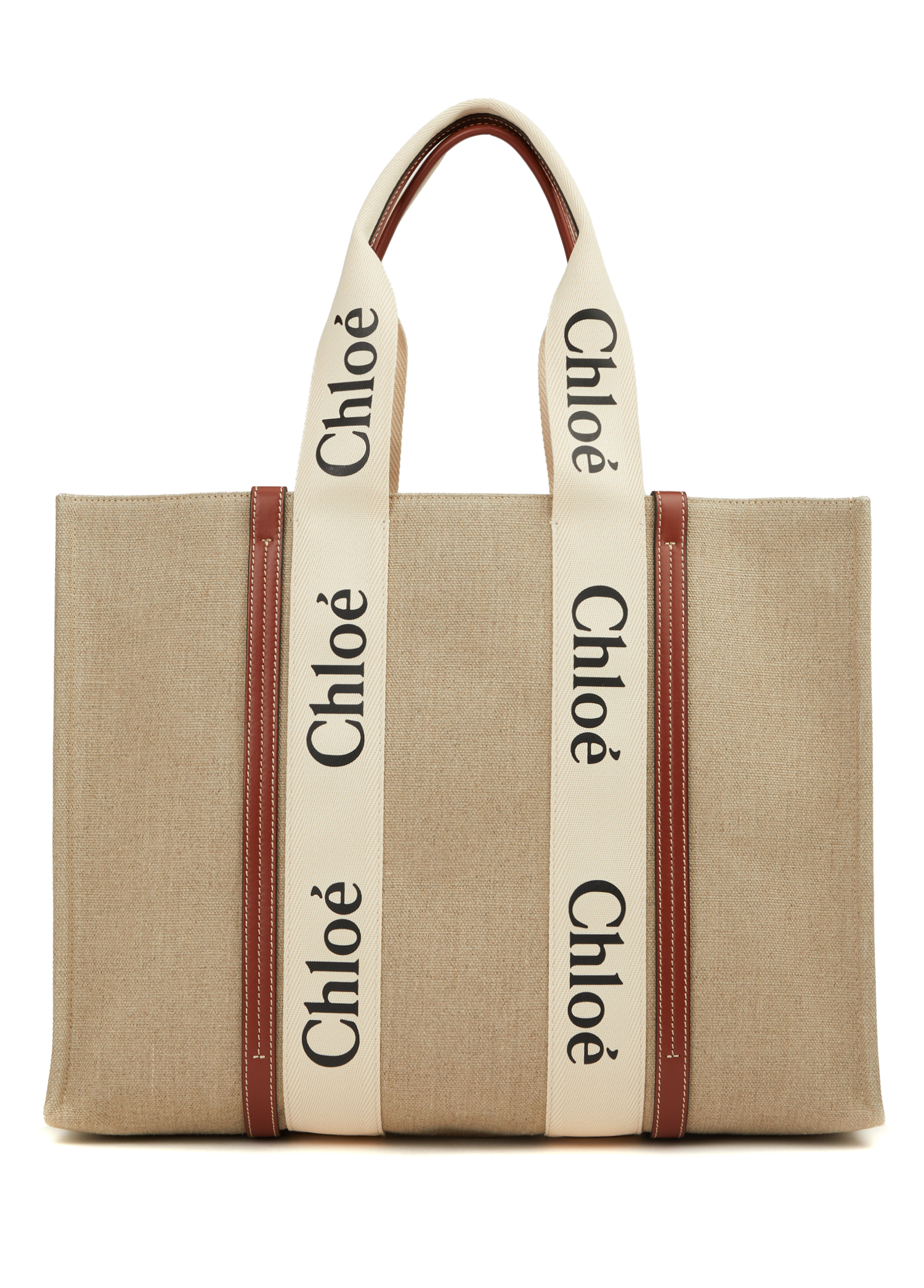 Chloe Kahve-Beyaz Kadın Medium Woody Kahverengi Beyaz Kadın Keten