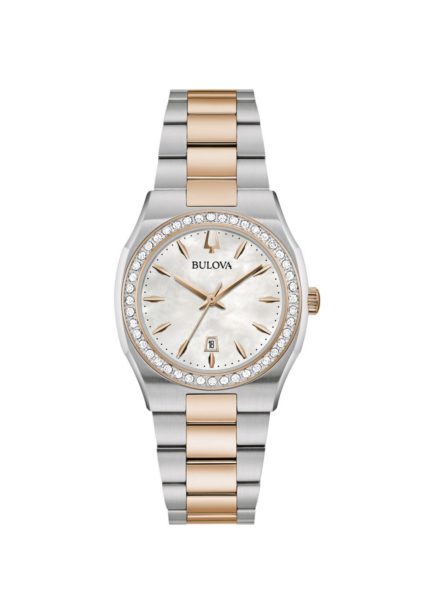 98R283 Gri Rosegold Çelik Kadın Kol Saati