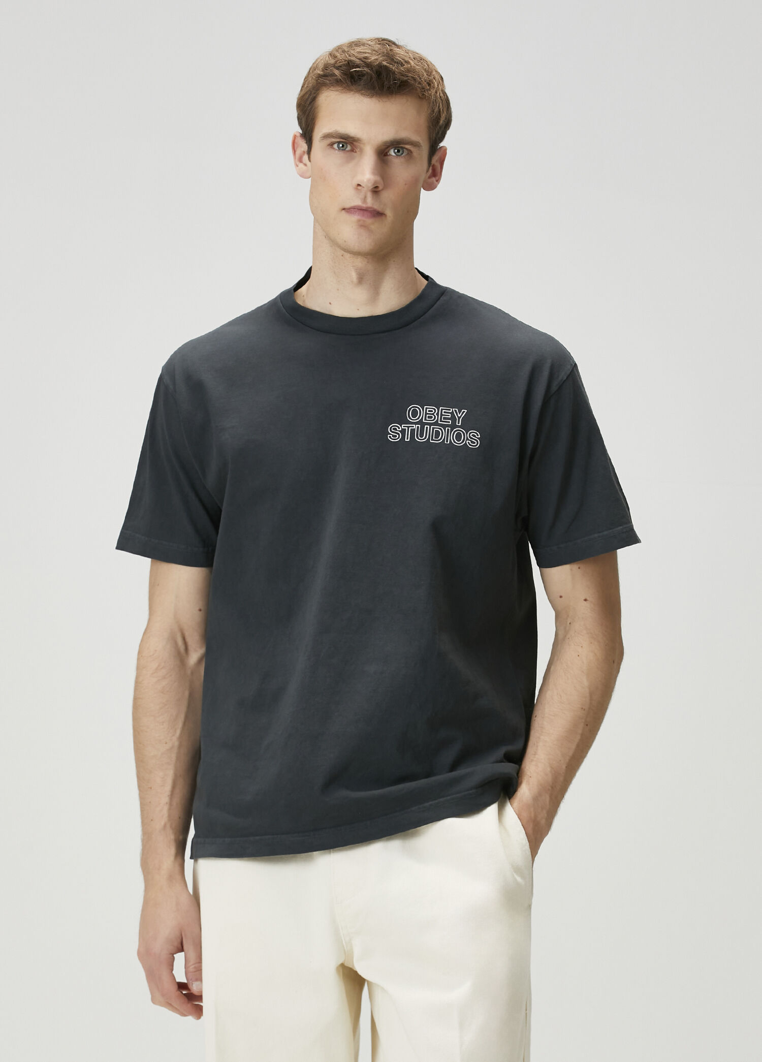 Siyah Logo Baskılı T-shirt