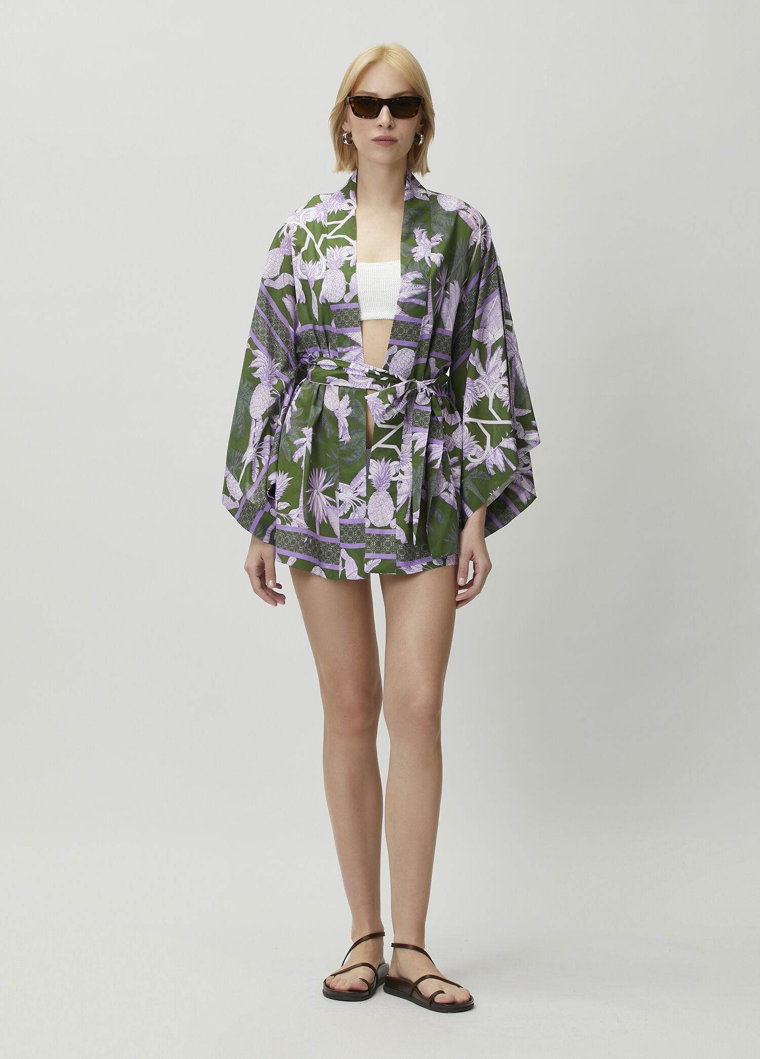Yeşil Desenli Kimono