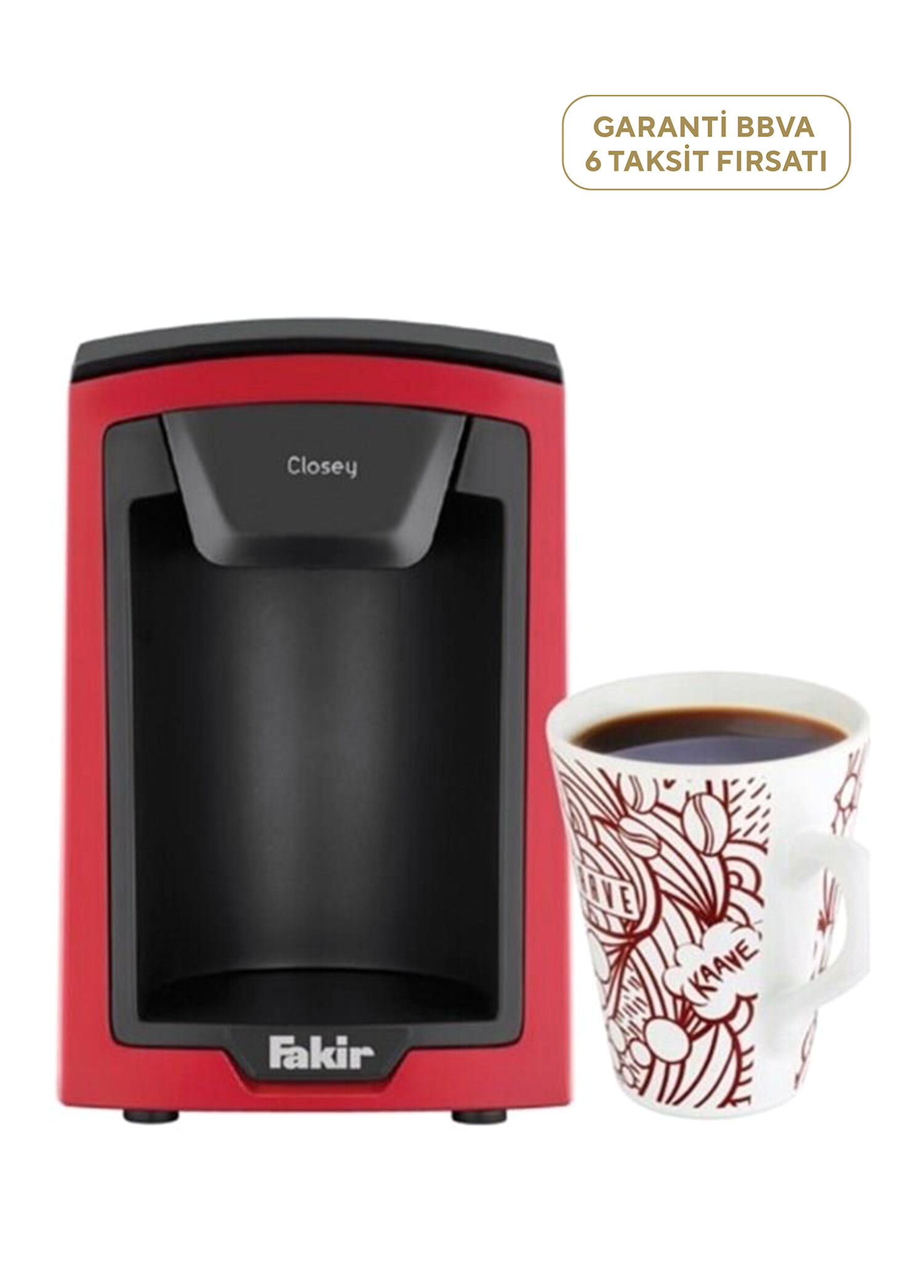 Closey Kırmızı Filtre Kahve Makinesi