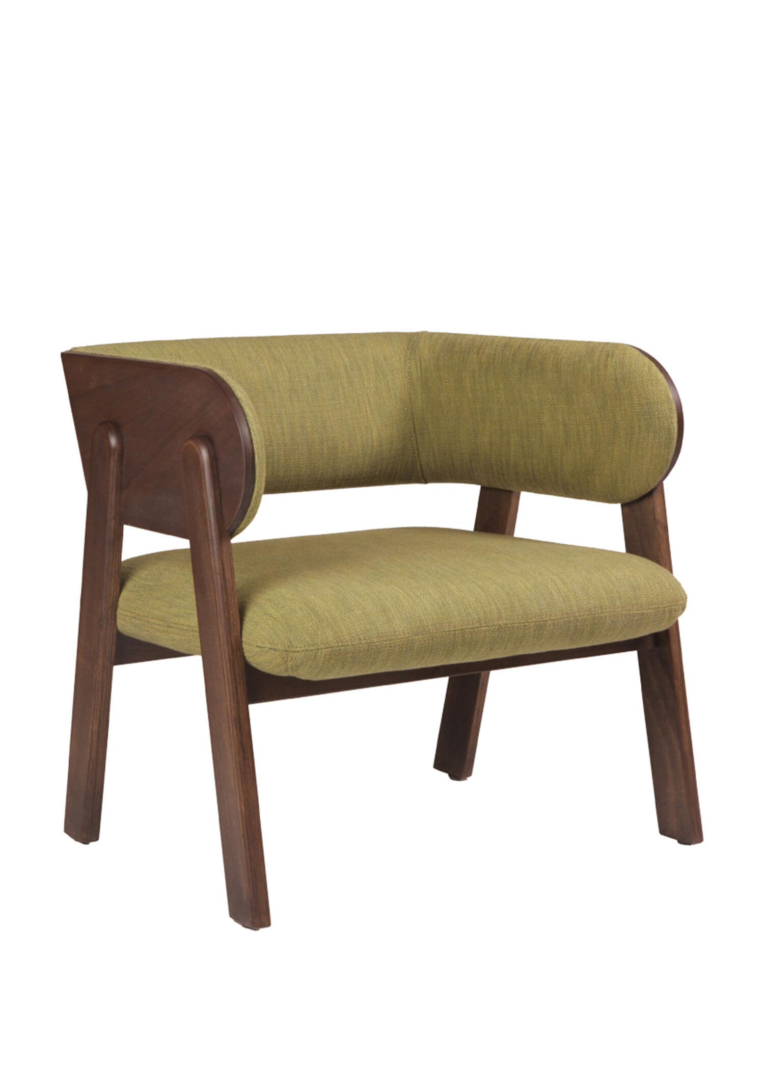 U Chair Kahverengi Ahşap Berjer