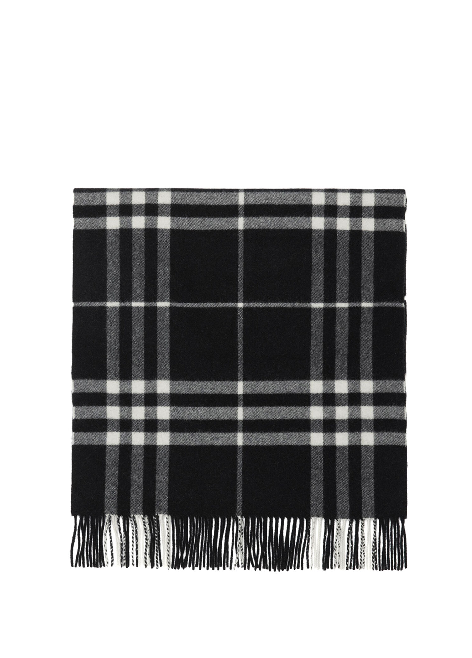 Washed Giant Siyah Kaşmir Kadın Atkı