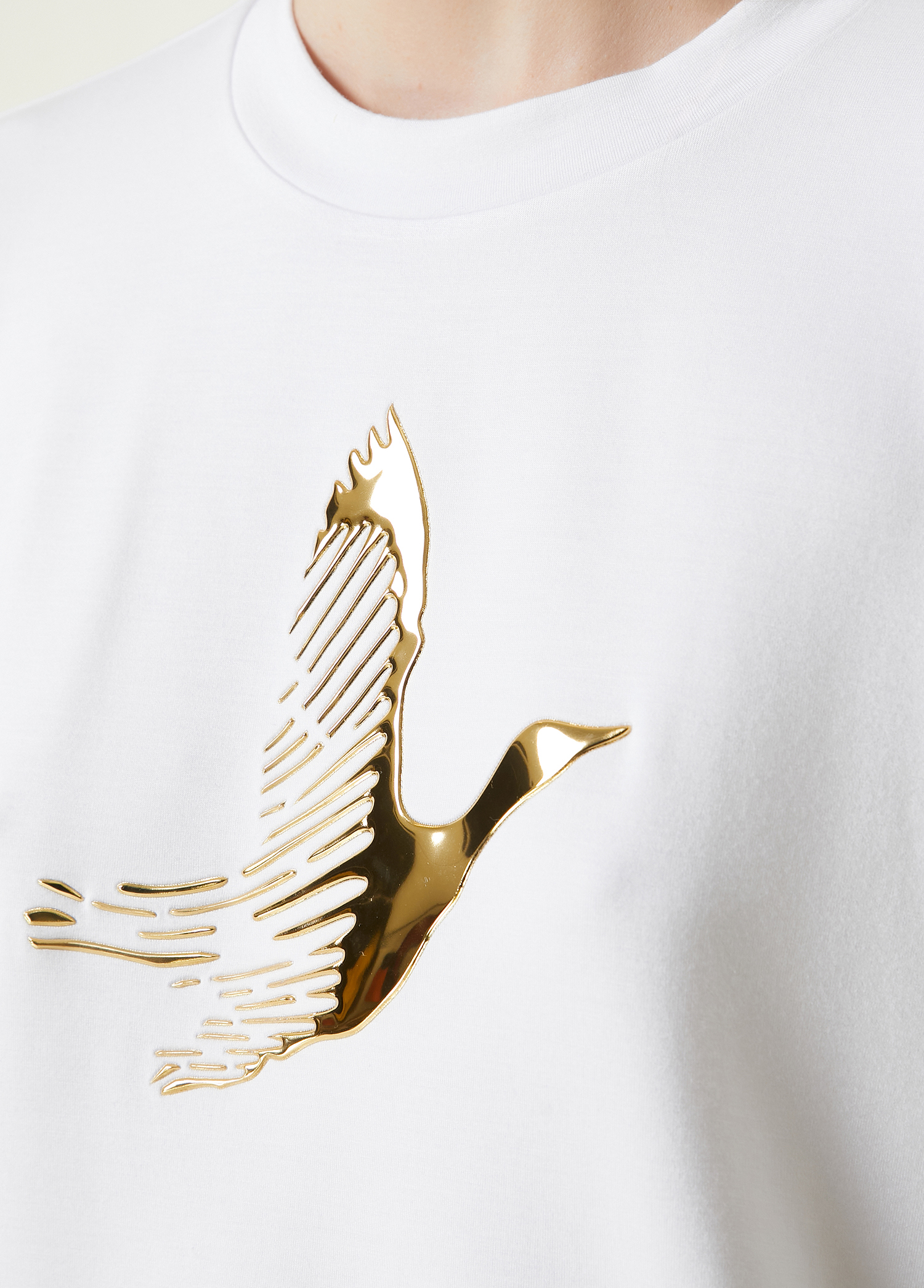 Beyaz Gold Logolu T-shirt_4