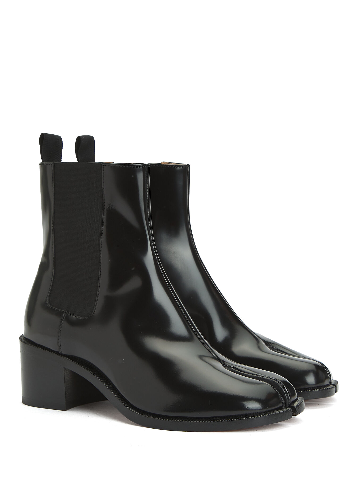 Maison Margiela - Tabi Siyah Kadın Deri Bot - Siyah