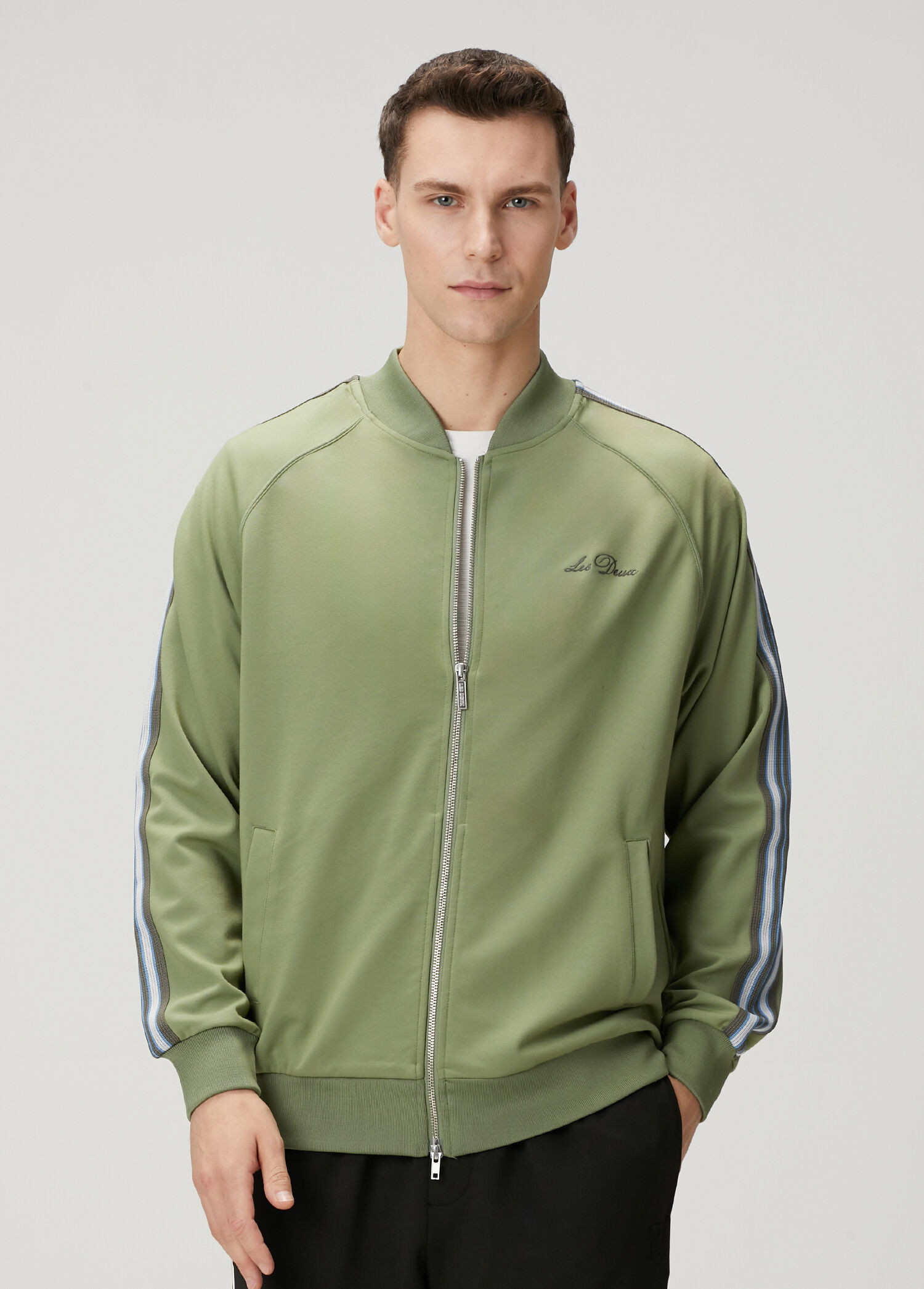 Sterling Yeşil Şerit Detaylı Sweatshirt