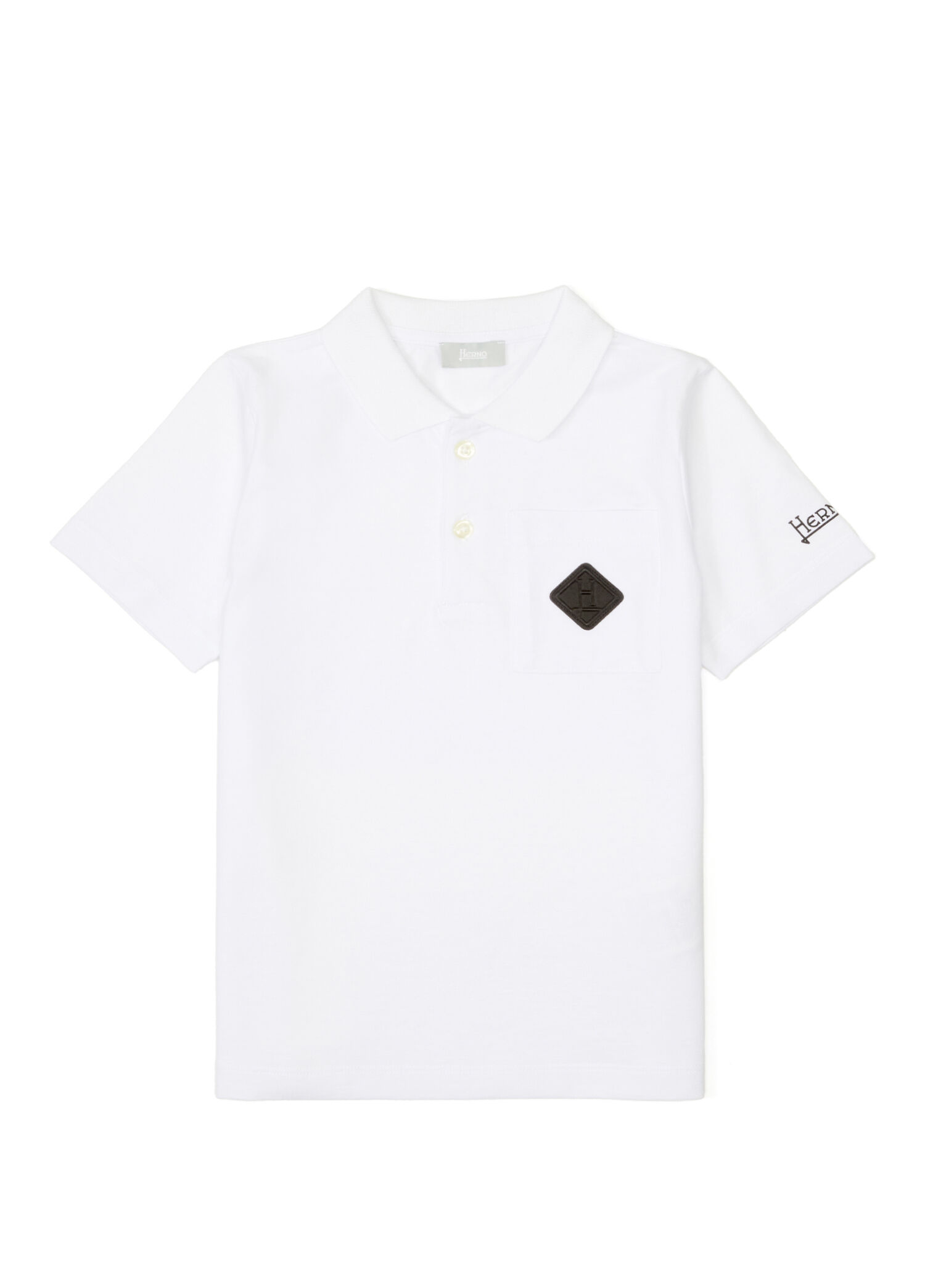 Beyaz Polo Yaka Erkek Çocuk T-shirt