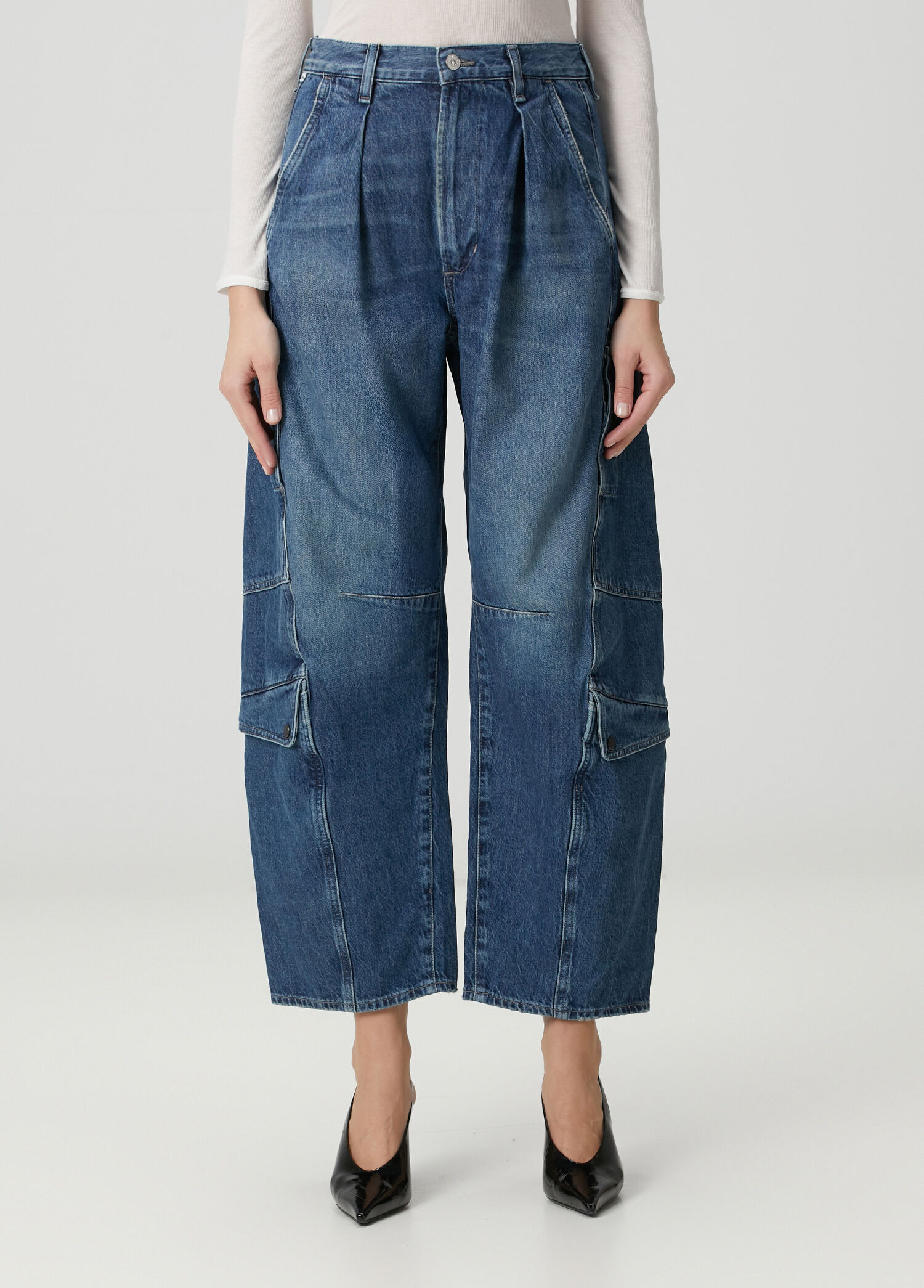 Citizens Of Humanity Mavi Kadın Flight Baggy Wide Leg Mavi Jean
